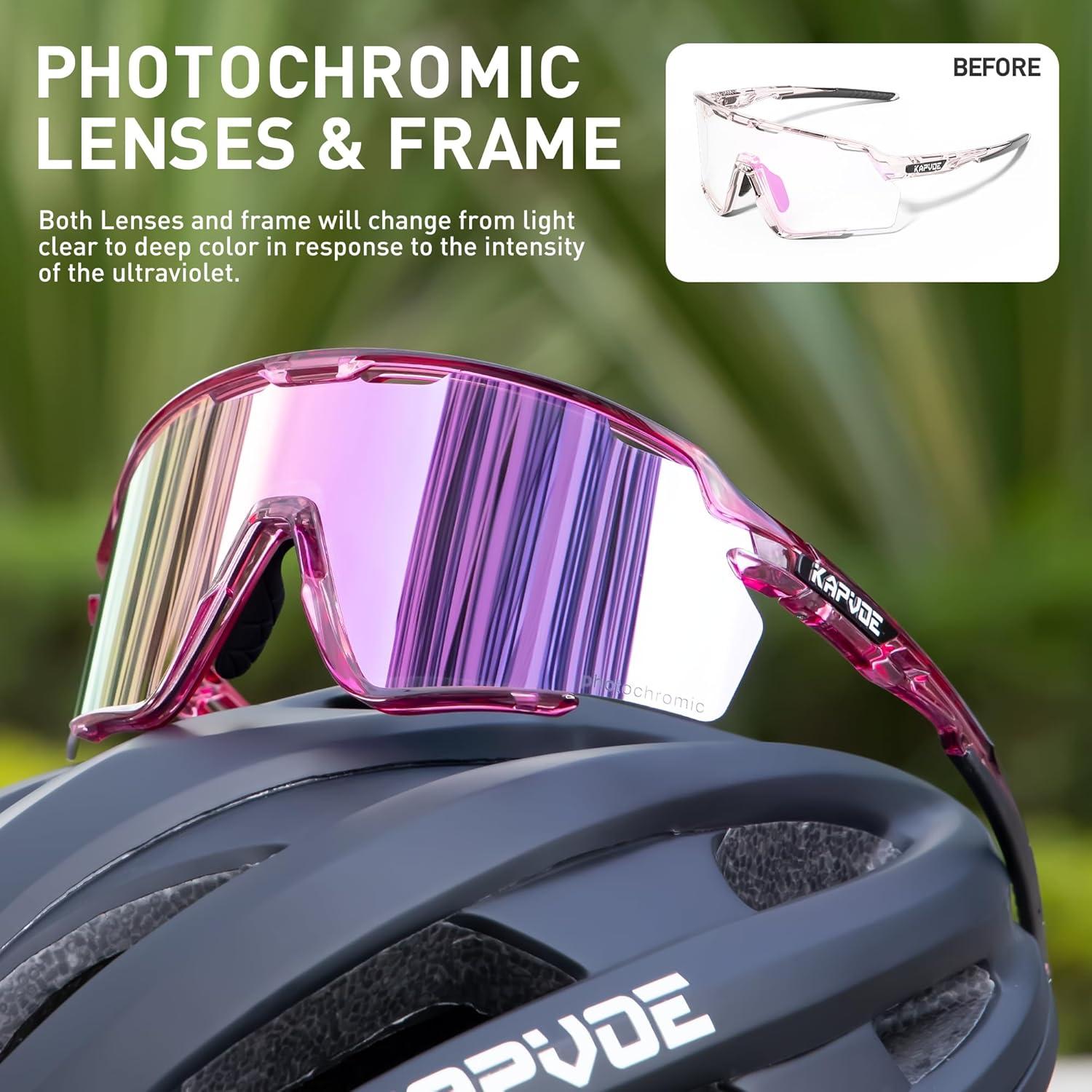Gafas de Ciclismo KAPVOE Fotochromic UV400 para MTB
