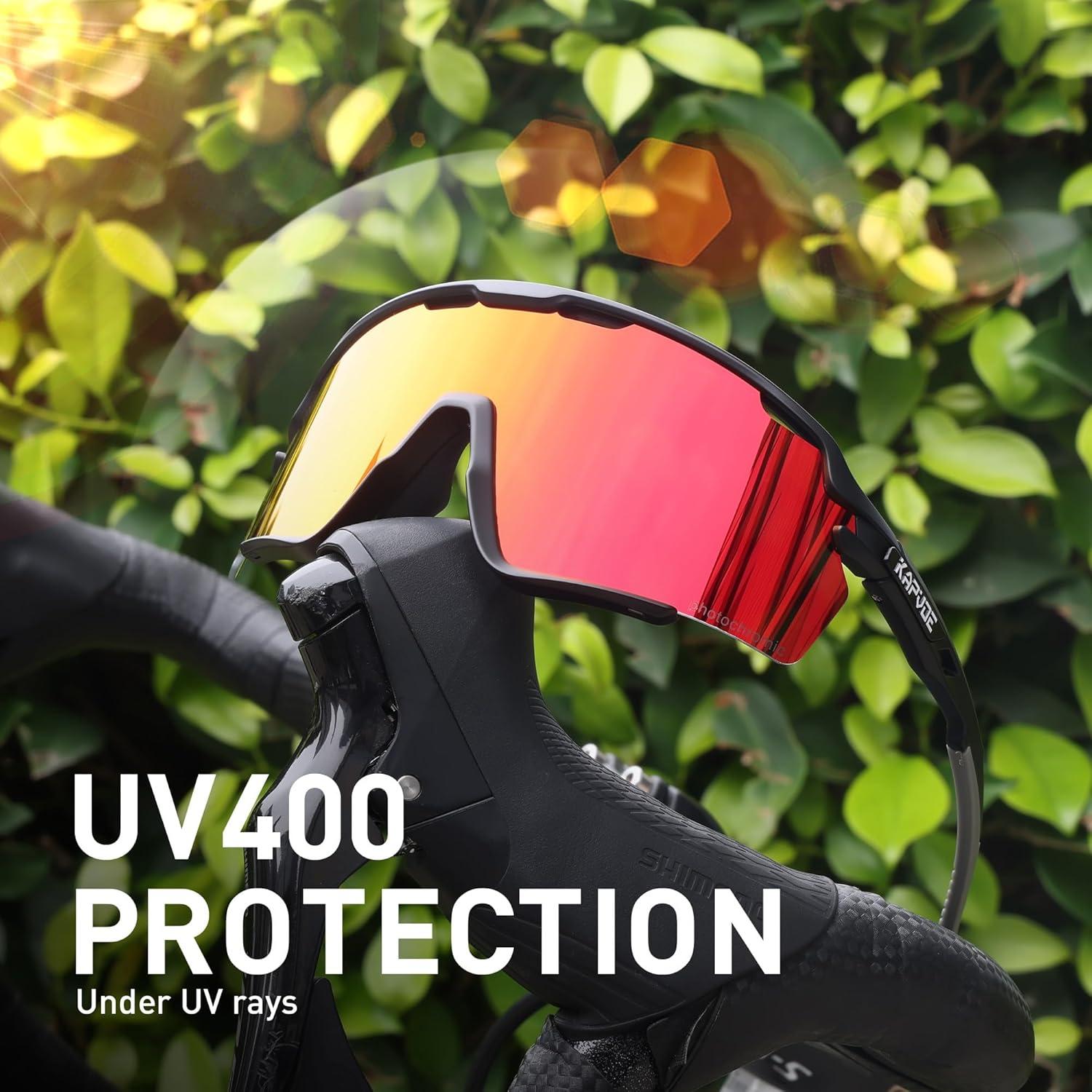 Gafas de Ciclismo KAPVOE Fotoquímicas UV400 para MTB