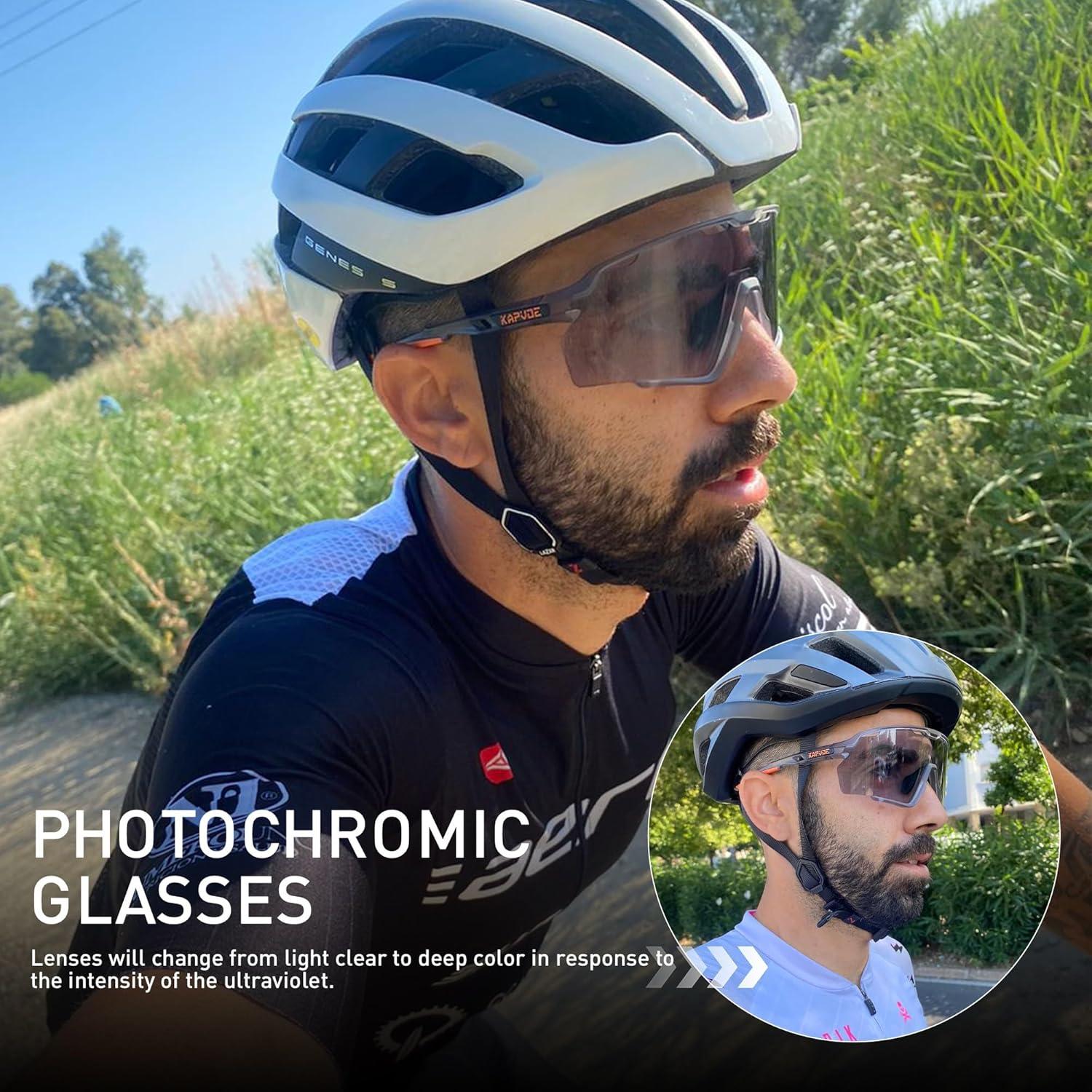 Gafas de Ciclismo KAPVOE Fotochromic UV400 para MTB