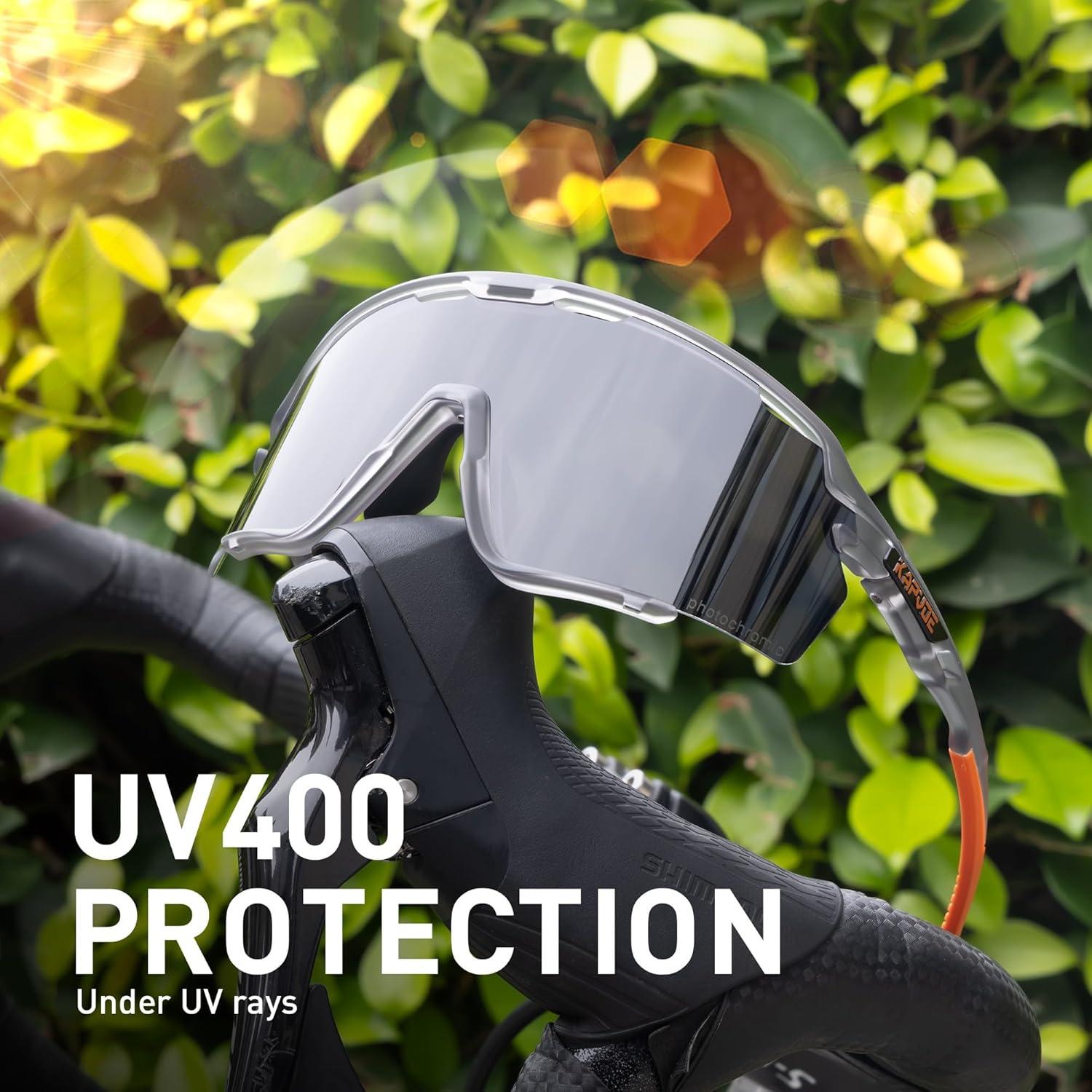 Gafas de Ciclismo KAPVOE Fotochromic UV400 para MTB