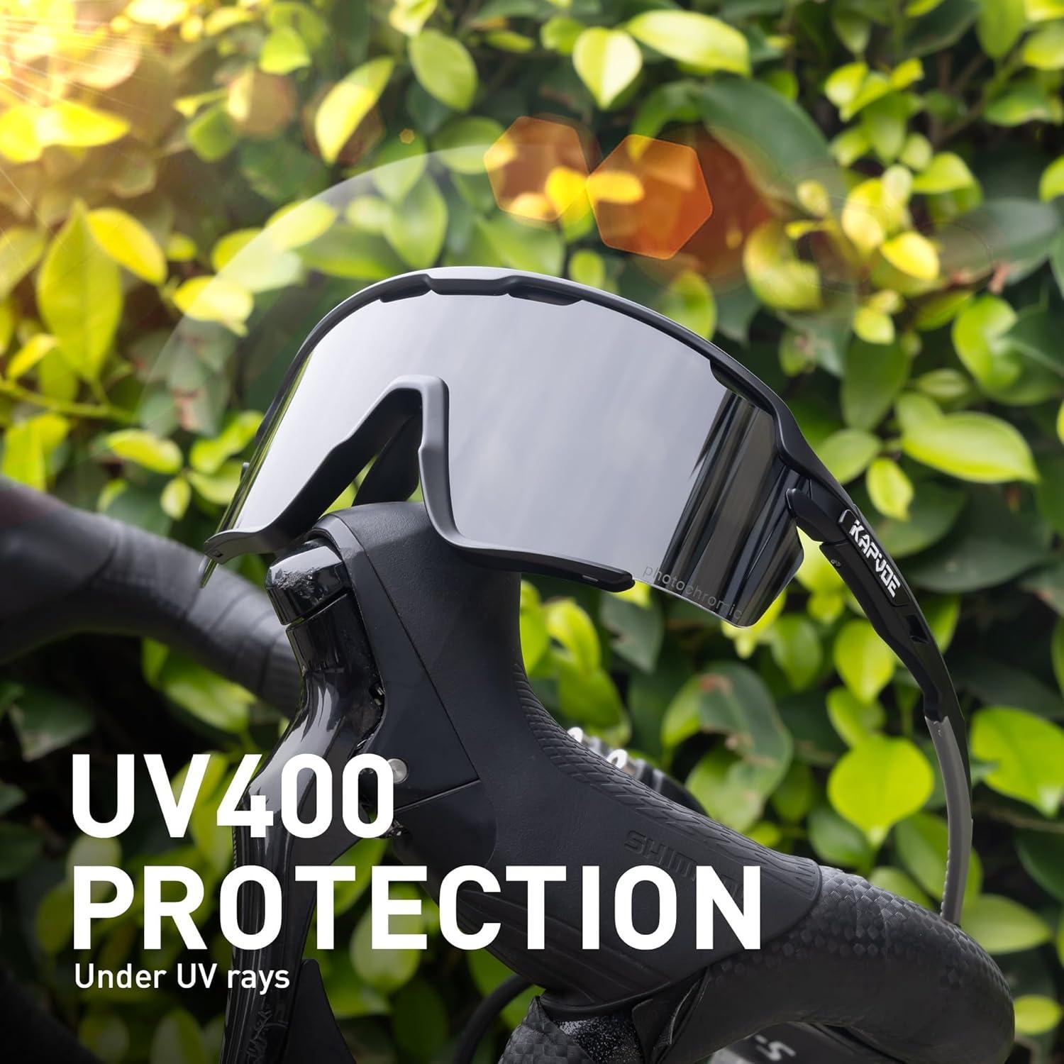 Gafas de Ciclismo KAPVOE Fotoquímicas UV400 para MTB