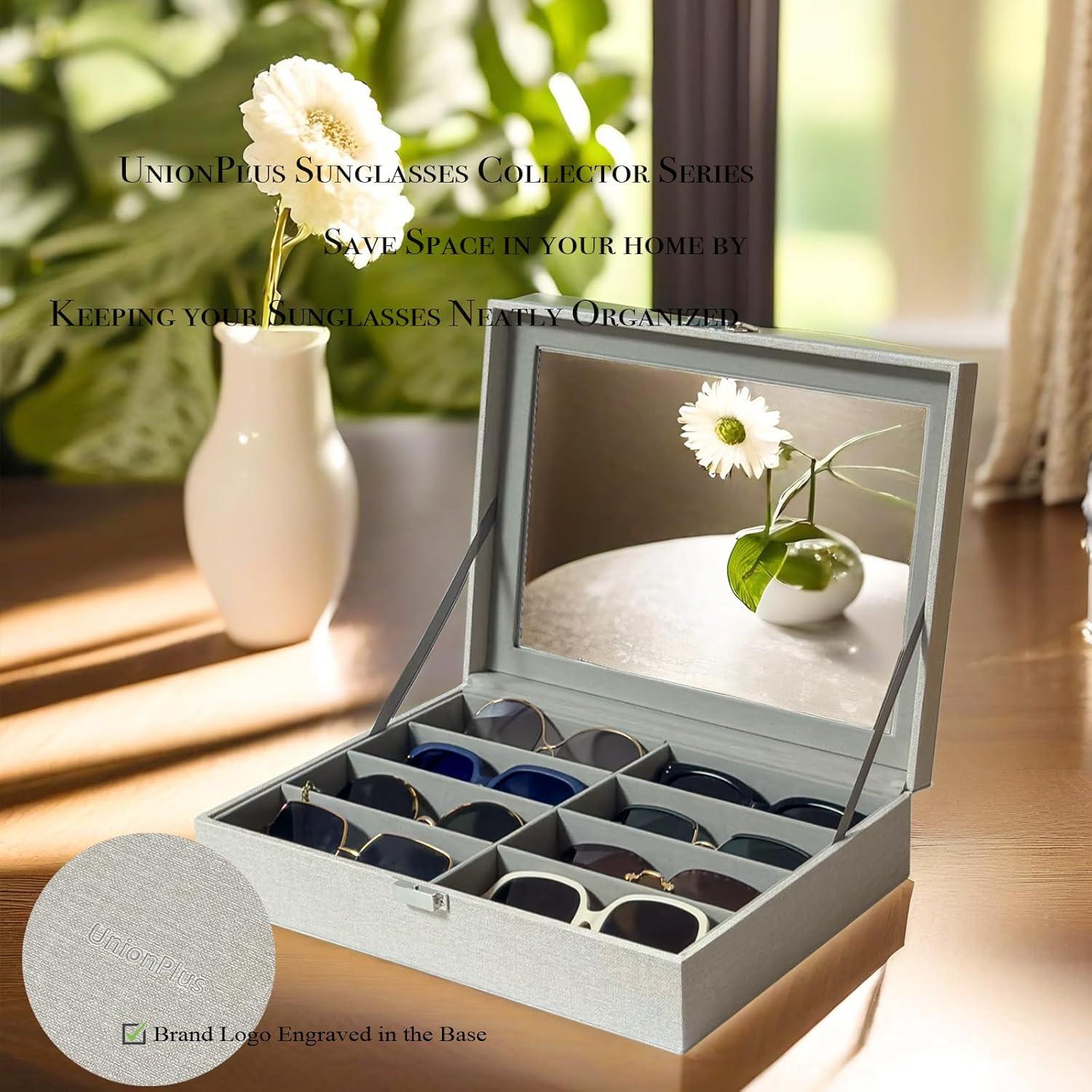 Organizador de Gafas de Sol UnionPlus 8 Compartimentos Beige