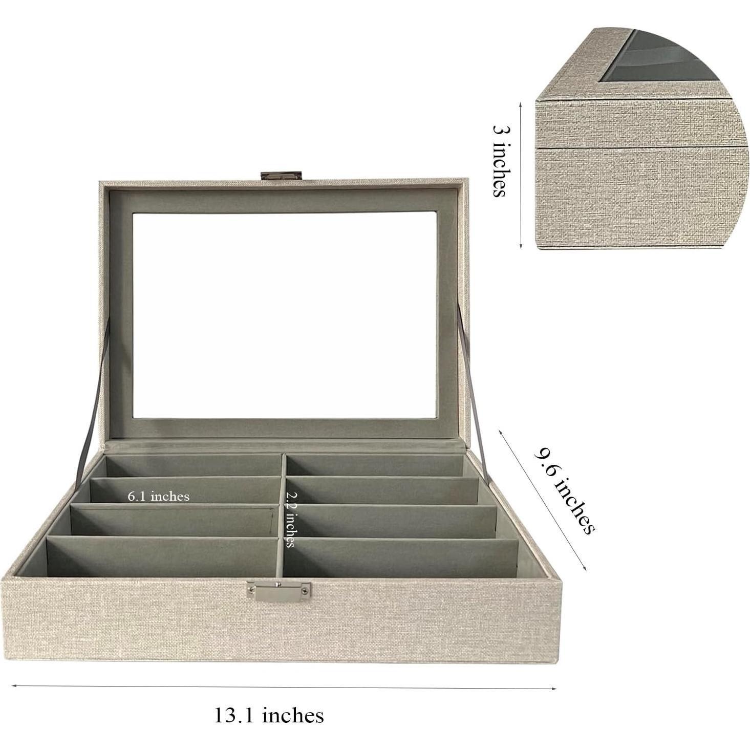 Organizador de Gafas de Sol UnionPlus 8 Compartimentos Beige