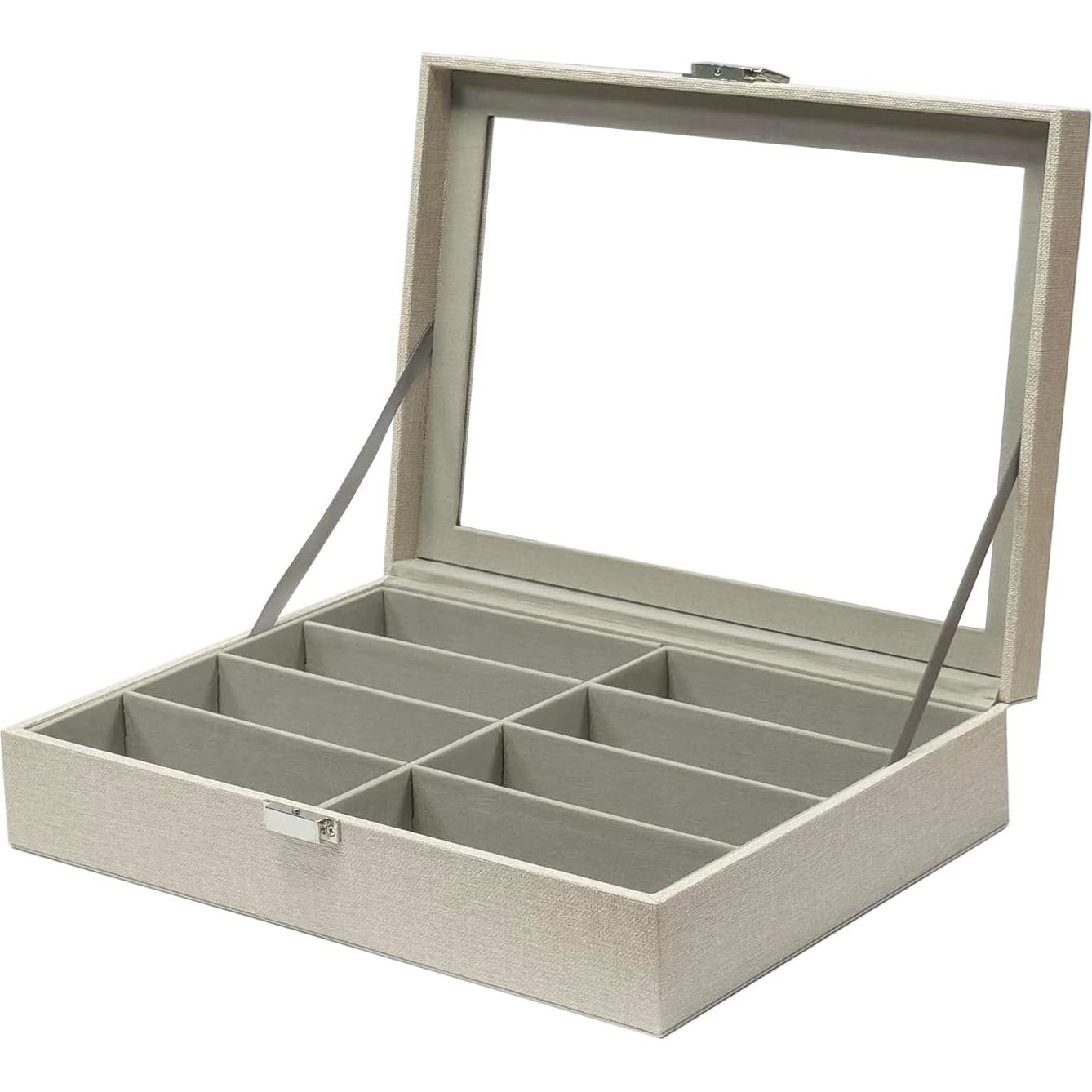 Organizador de Gafas de Sol UnionPlus 8 Compartimentos Beige