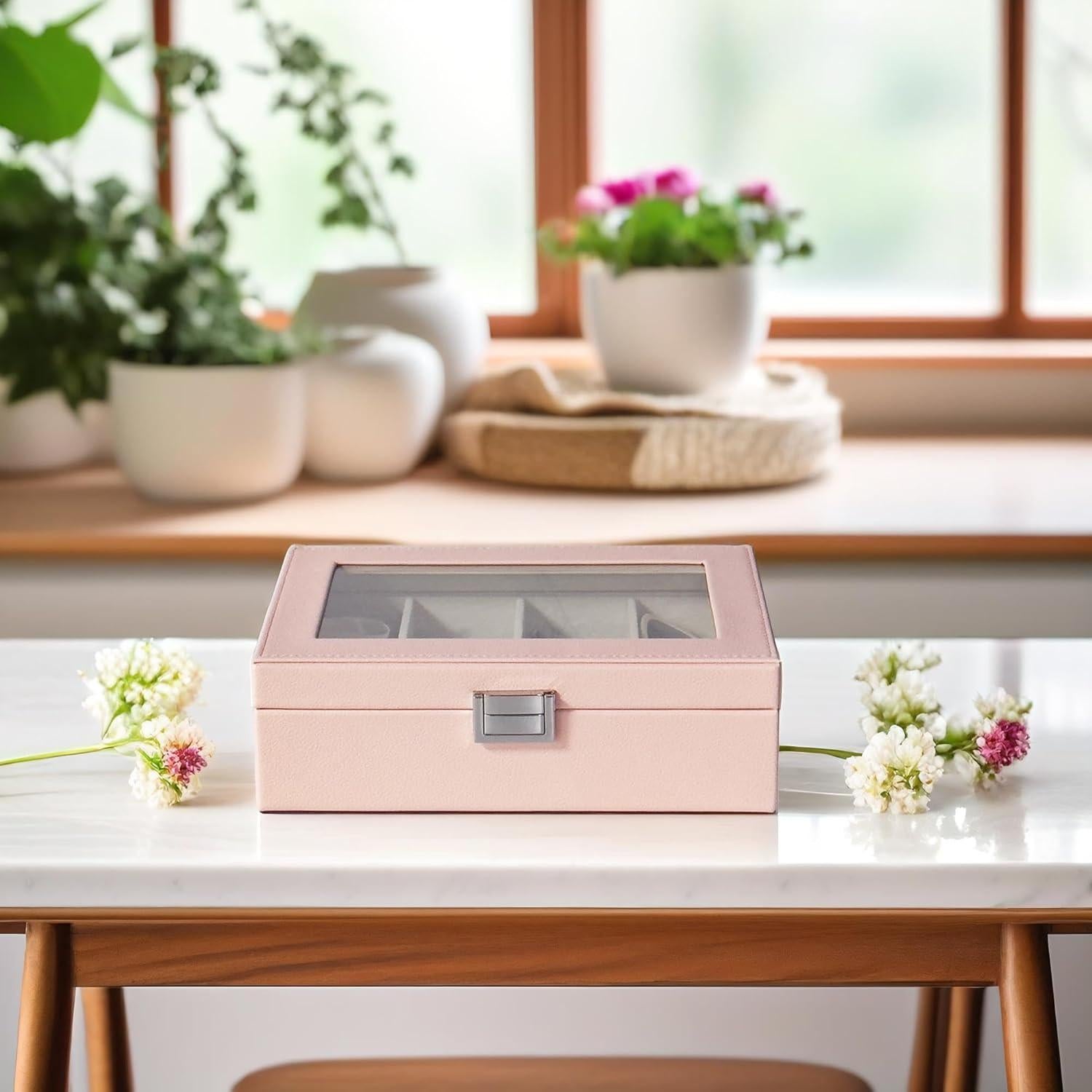 Organizador de Gafas de Sol UnionPlus 4 Ranuras Rubor de Pera