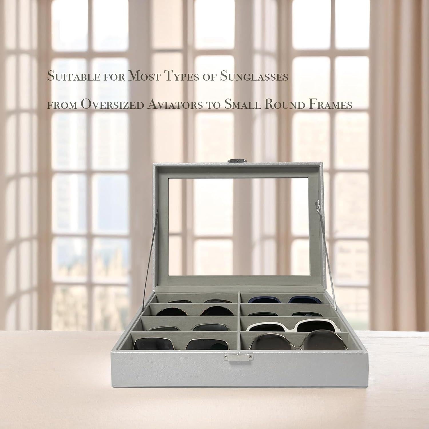 Organizador de Gafas de Sol UnionPlus 8 Ranuras Plata