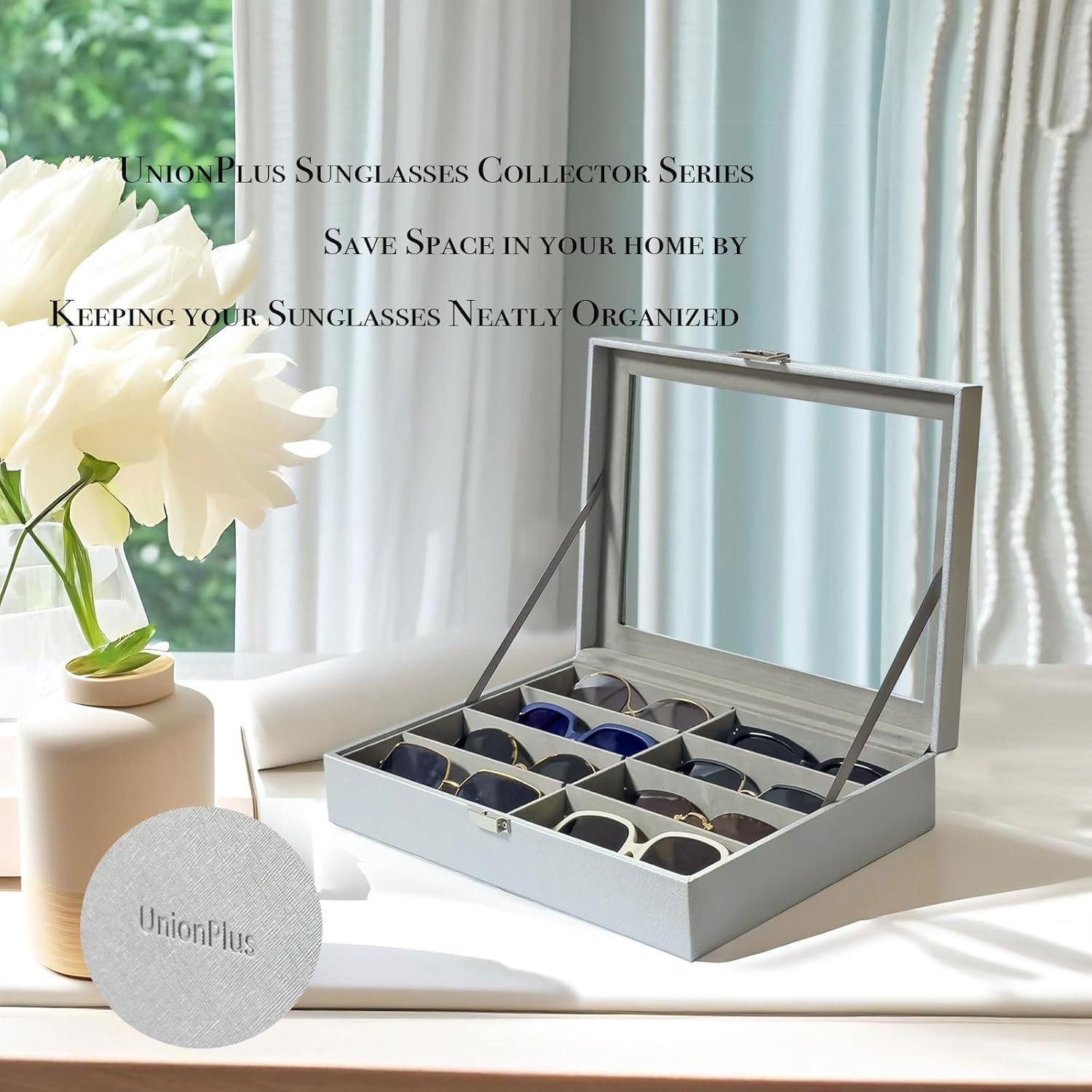 Organizador de Gafas de Sol UnionPlus 8 Ranuras Plata