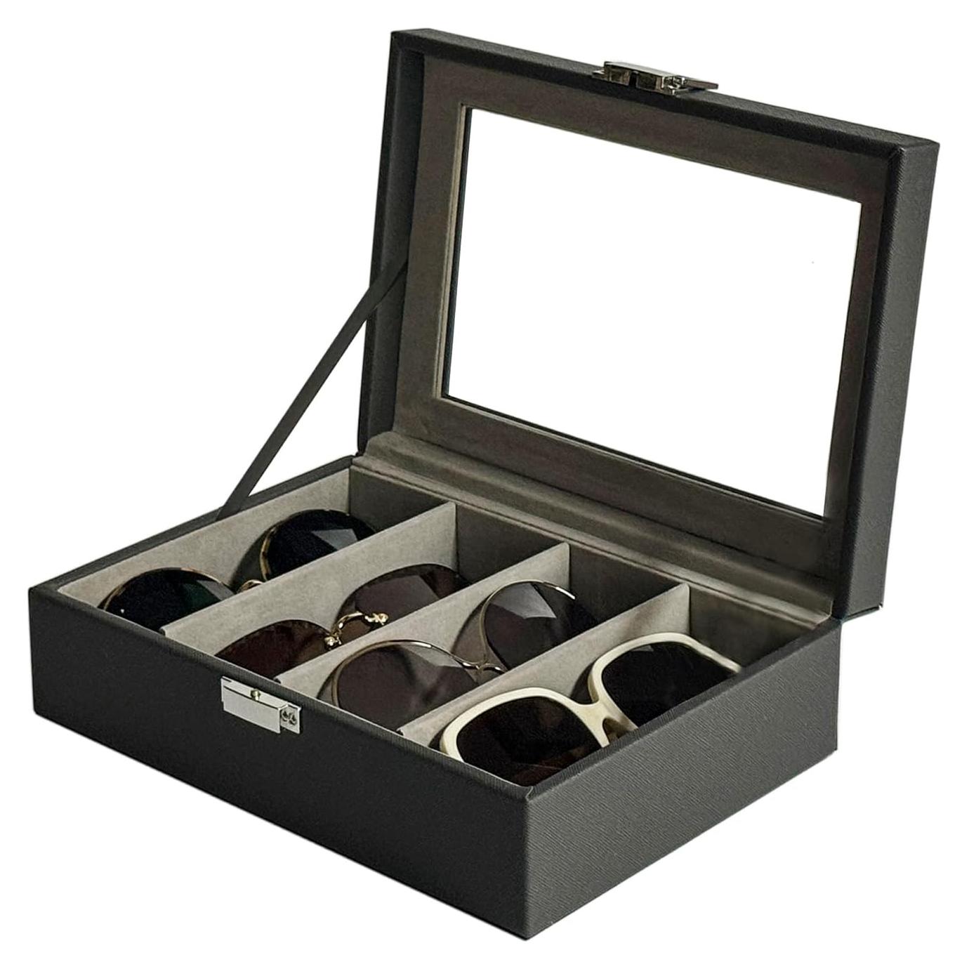 Organizador de Gafas de Sol UnionPlus 4 Ranuras Gris