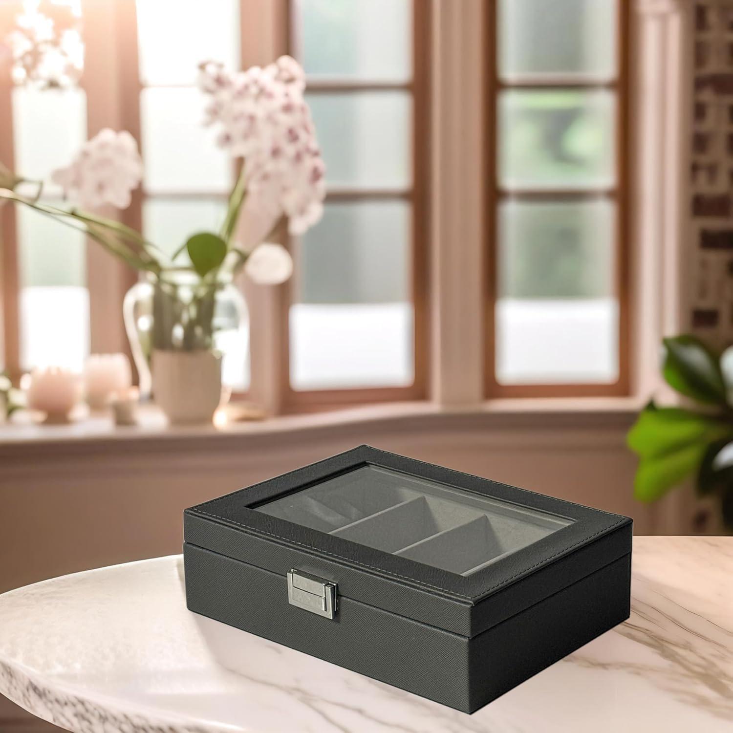 Organizador de Gafas de Sol UnionPlus 4 Ranuras Gris