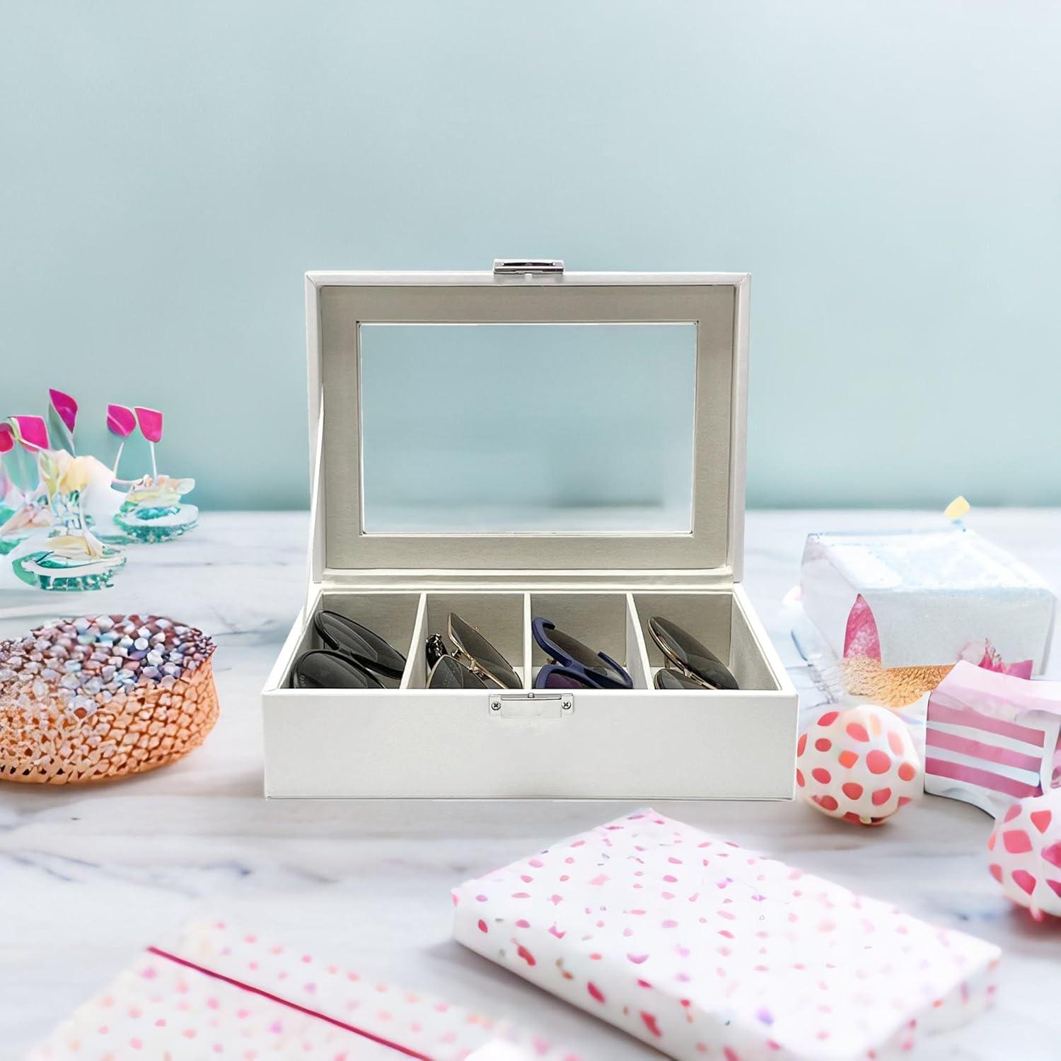 Organizador de Gafas de Sol JB0002 Cuero Sintético 4 Ranuras