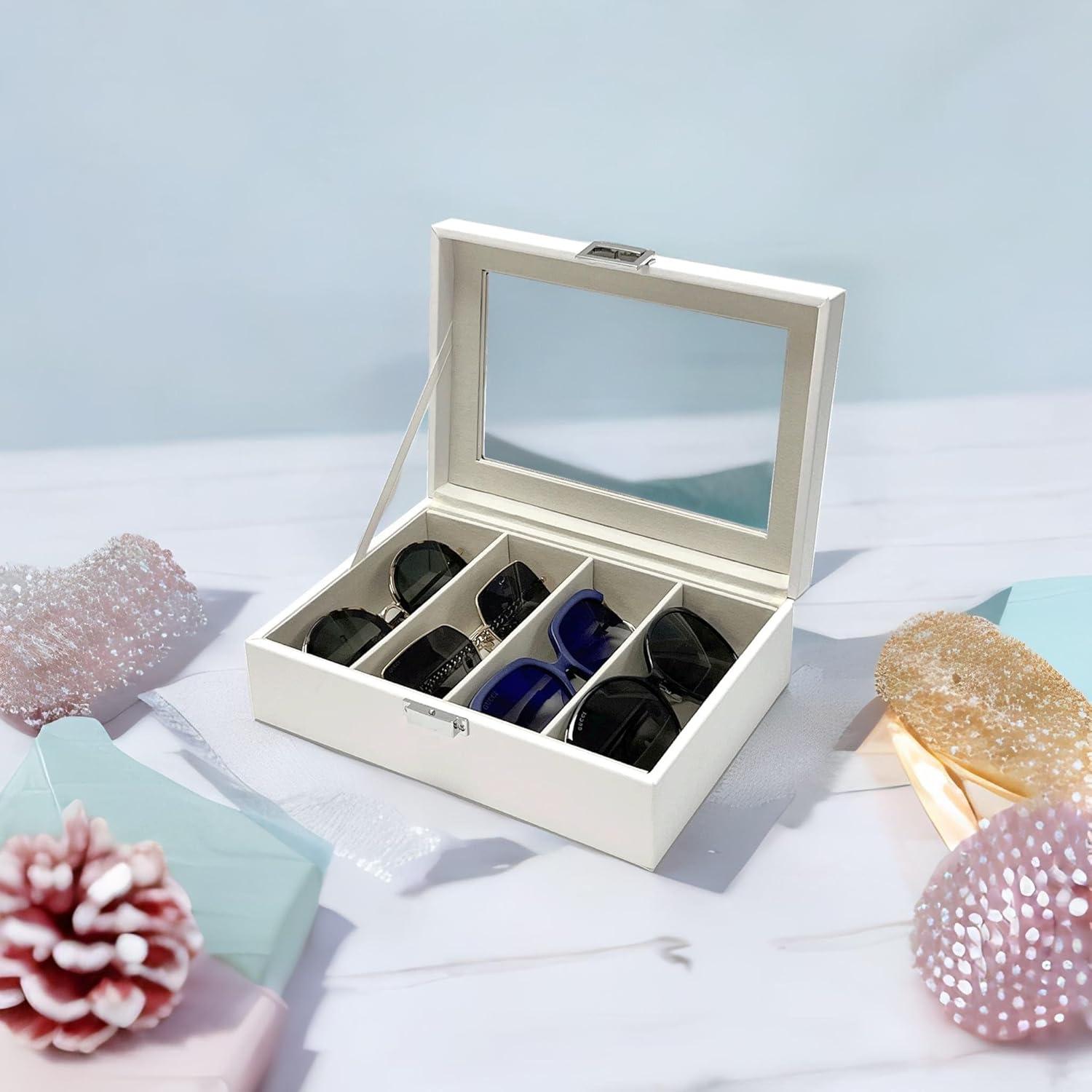 Organizador de Gafas de Sol JB0002 Cuero Sintético 4 Ranuras