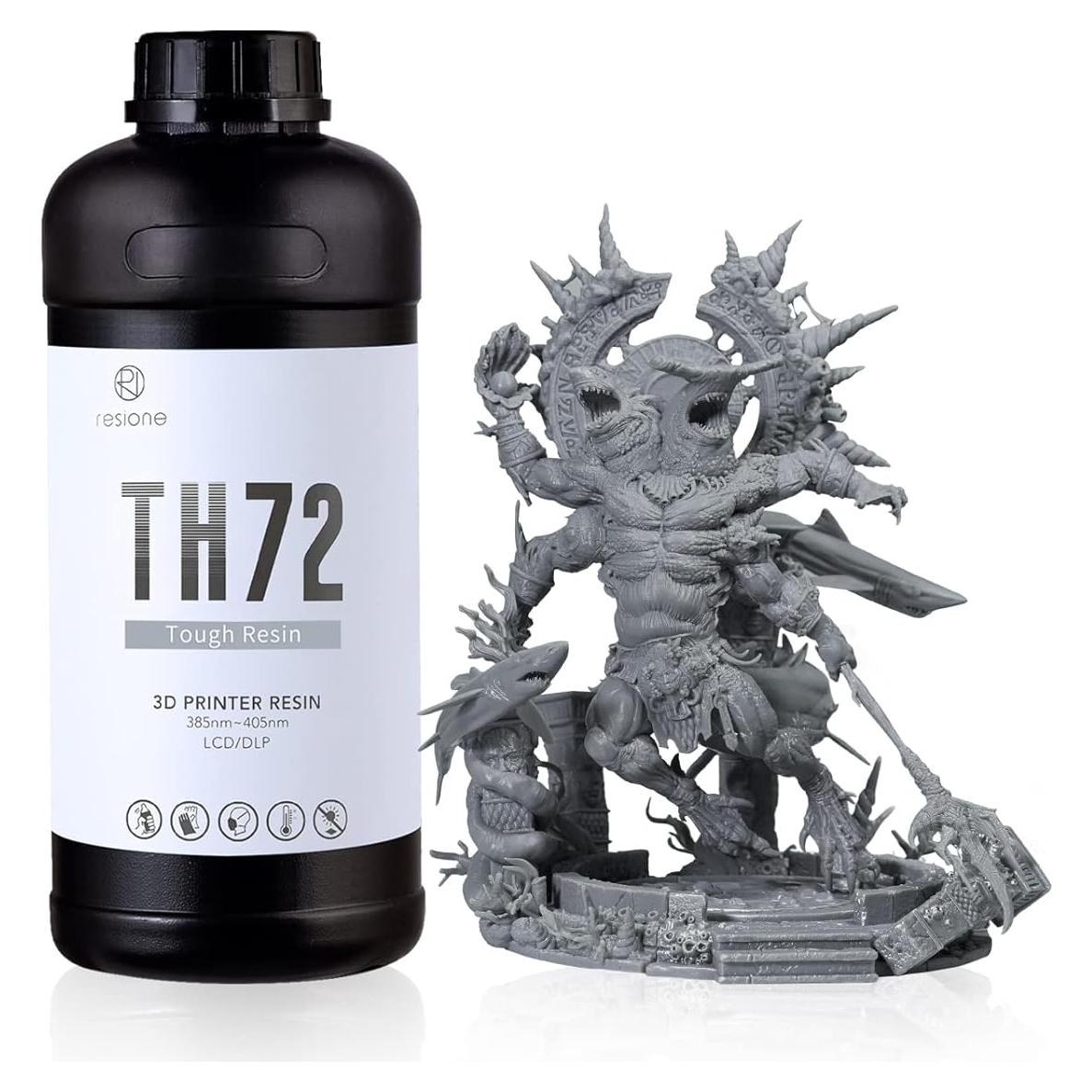 Resina para Impresora 3D RESIONE TH72 Flexible 1KG Gris