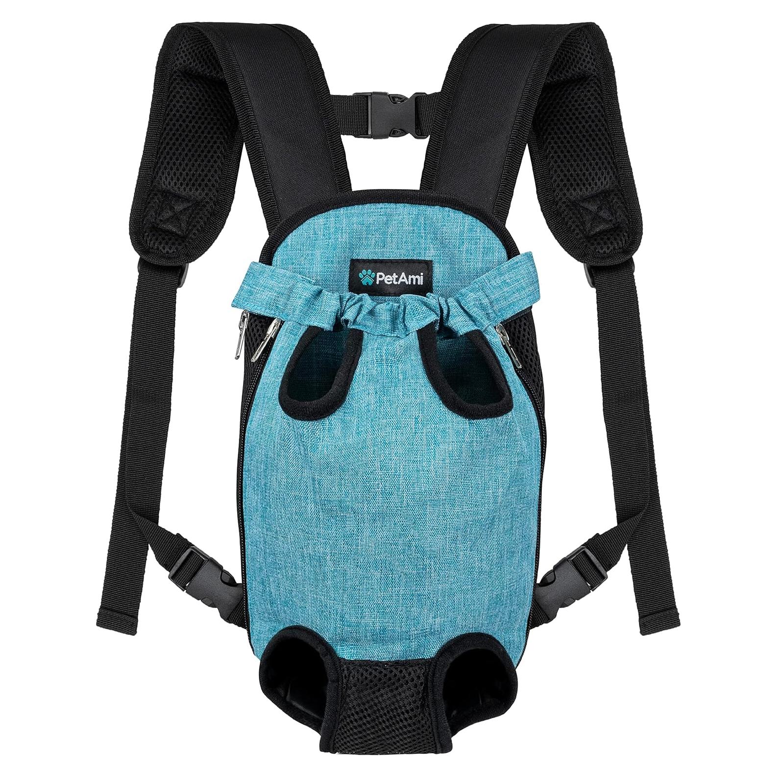 Mochila Transportadora PetAmi Pequeña Azul Marino 2,27-4,08 kg