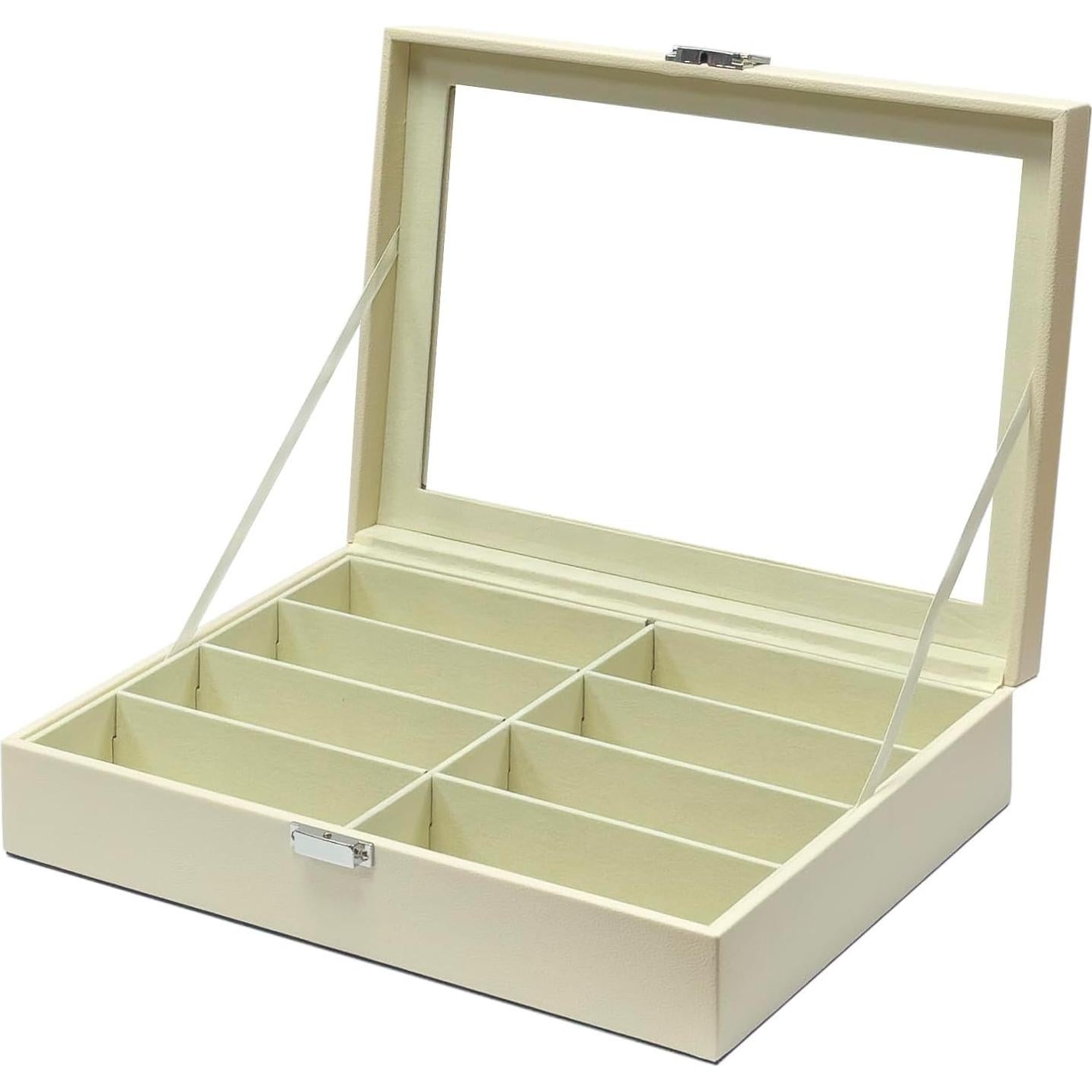 Organizador de Gafas de Sol 8 Ranuras Beige Lychee