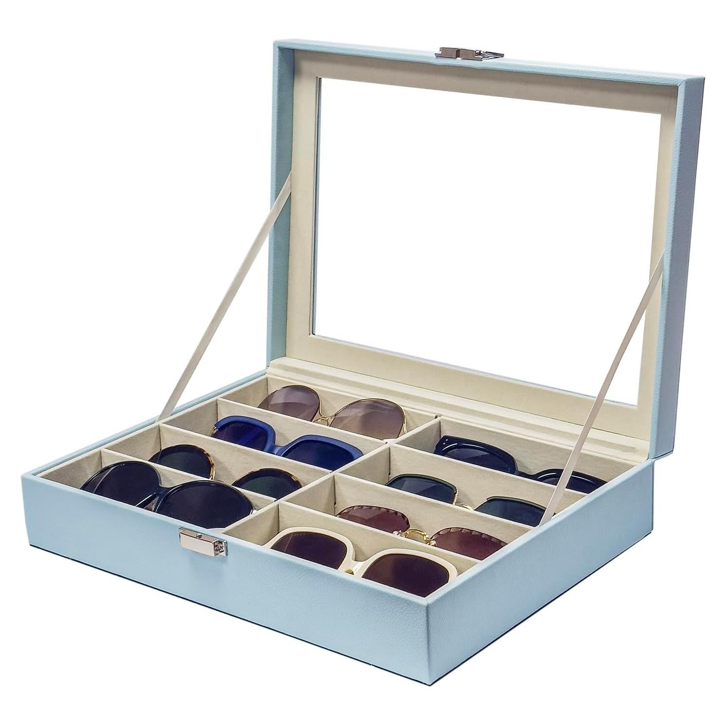 Organizador de Gafas de Sol UnionPlus 8 Compartimentos Azul