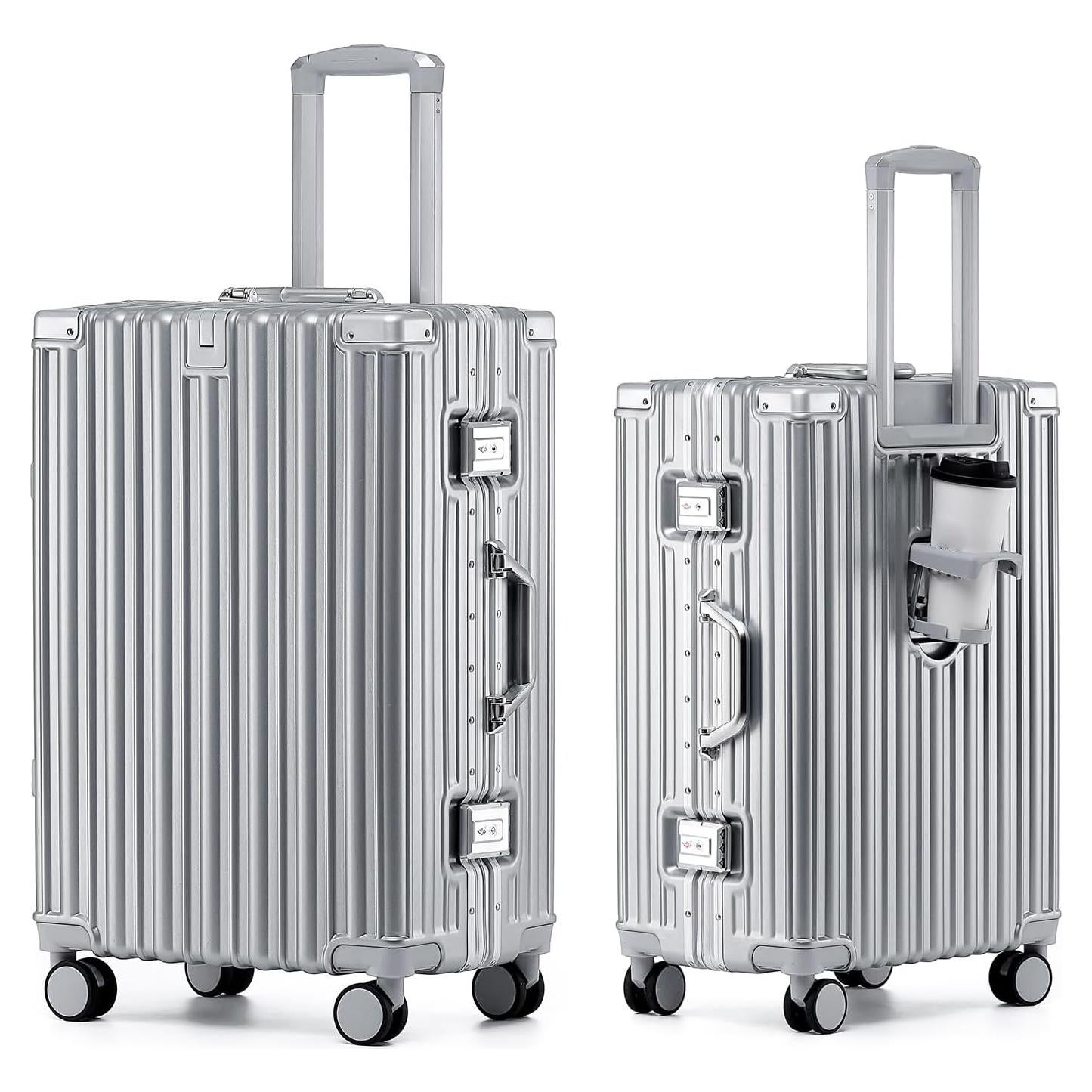 Maleta de Mano HotWay 20 Pulgadas Aluminio y PC Plata