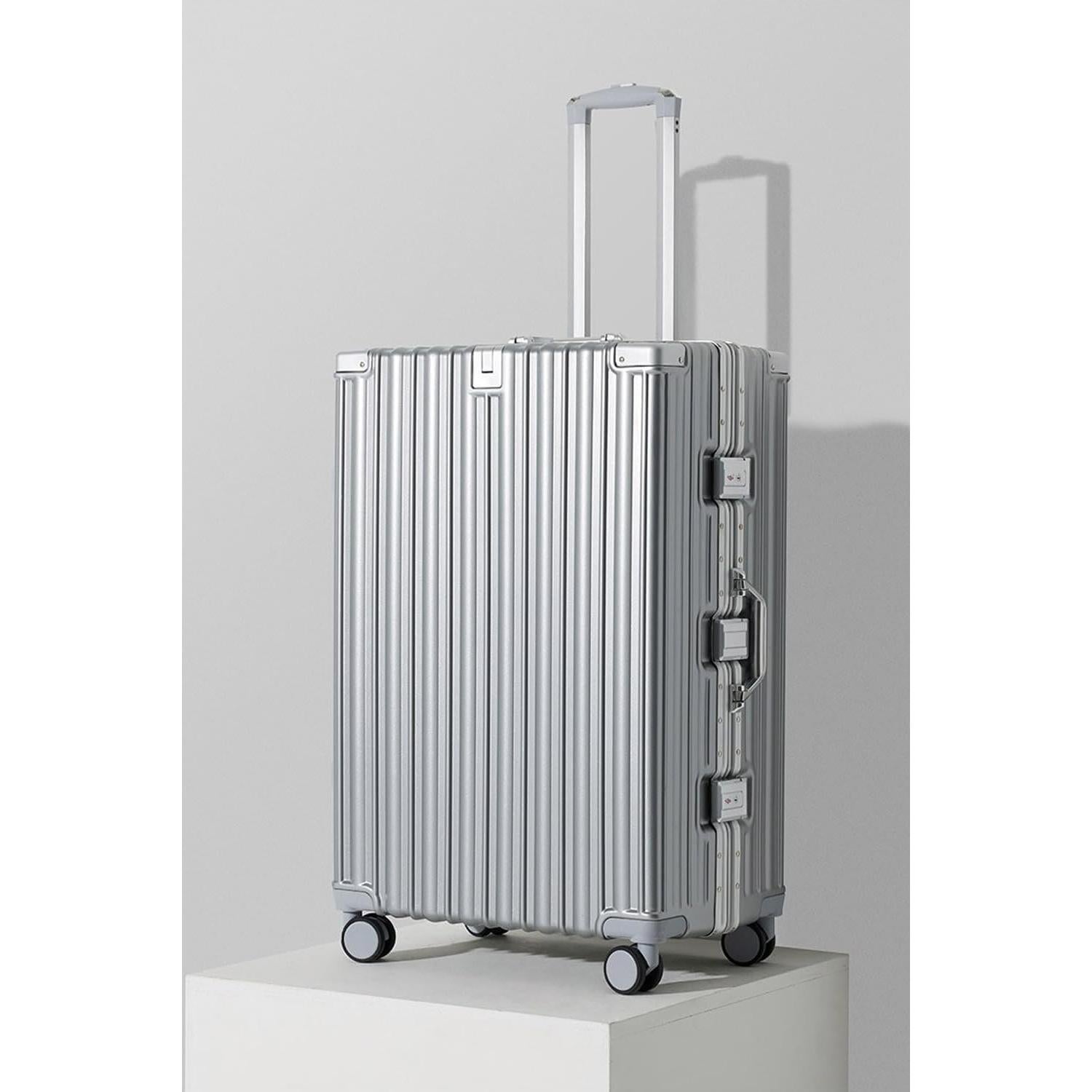 Maleta de Mano HotWay 20 Pulgadas Aluminio y PC Plata