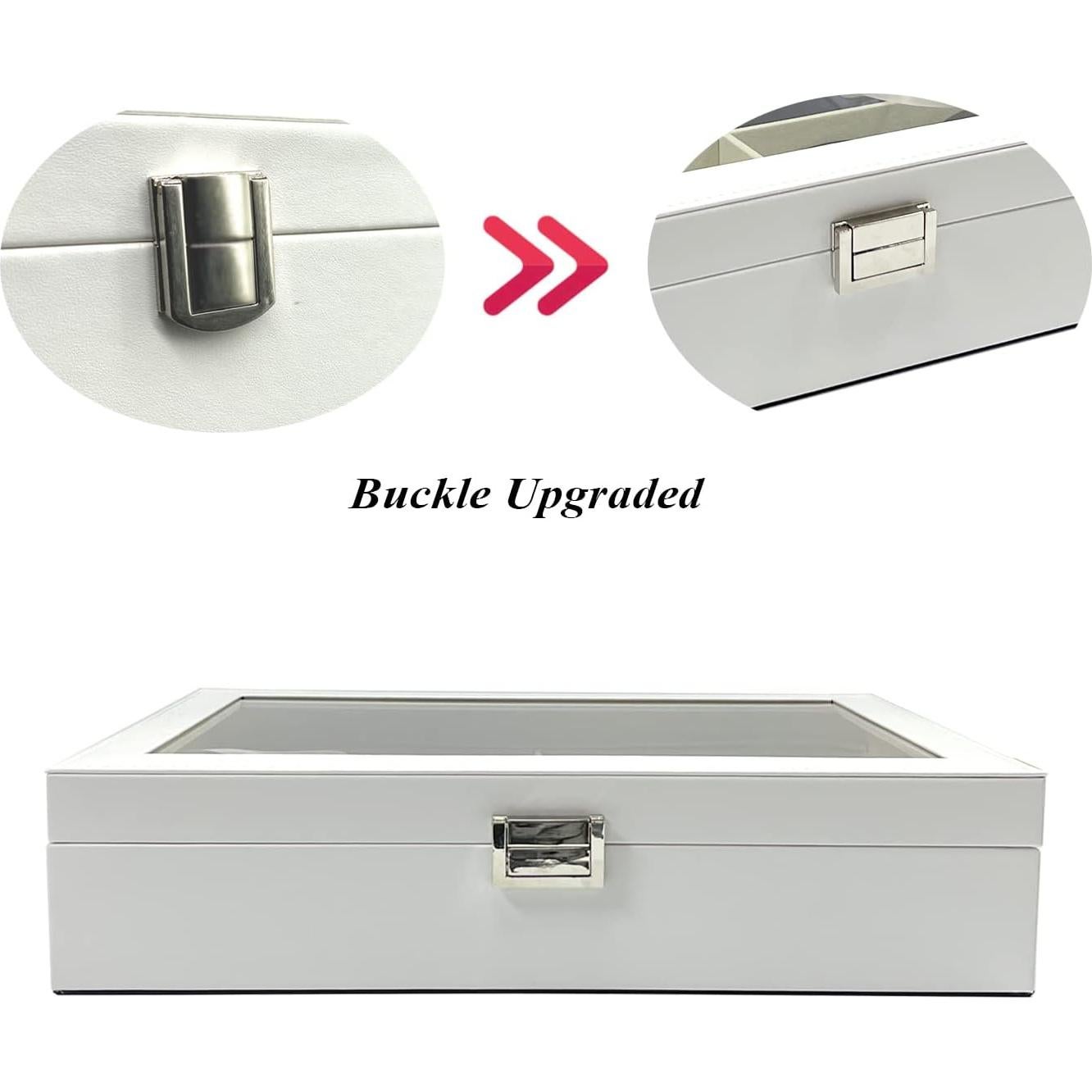 Organizador de Gafas de Sol Union 8 Ranuras Cuero Sintético Blanco