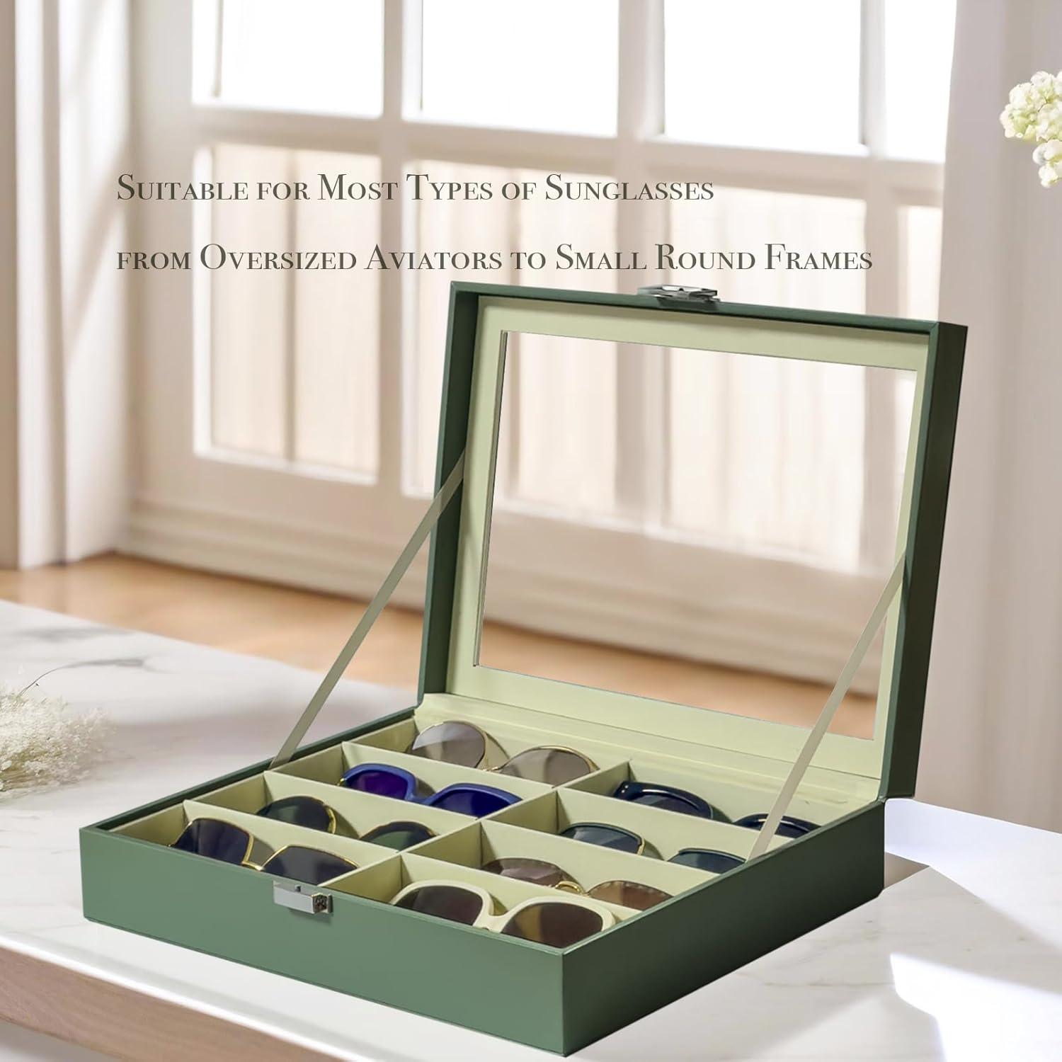 Organizador de Gafas de Sol Union 8 Ranuras Verde Malaquita