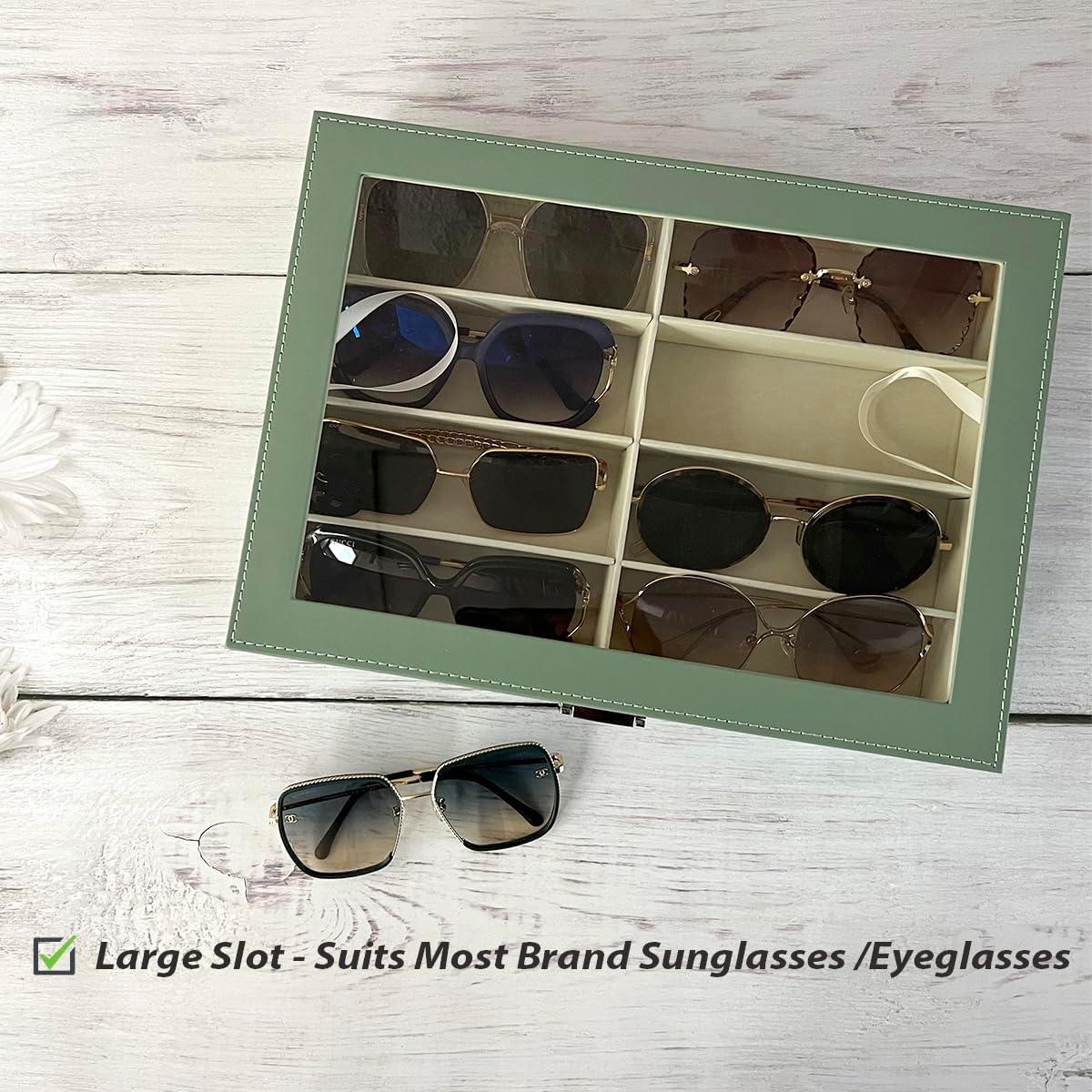 Organizador de Gafas de Sol Union 8 Ranuras Verde Malaquita