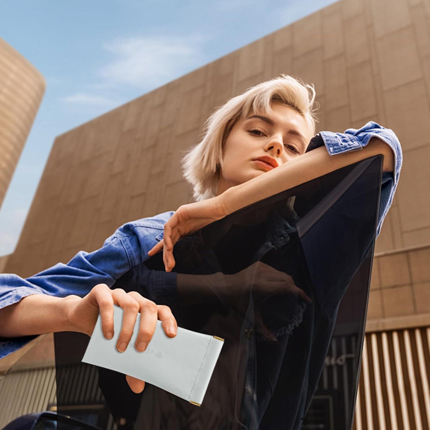 Estuche para Gafas Suave 2 Pack - Cuero PU Negro y Gris