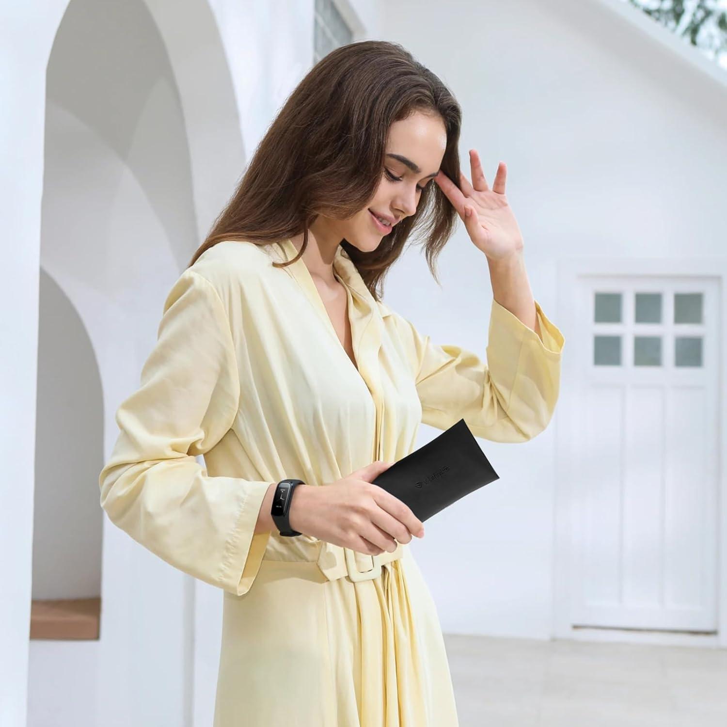 Estuche para Gafas Suave 2 Pack - Cuero PU Negro y Gris