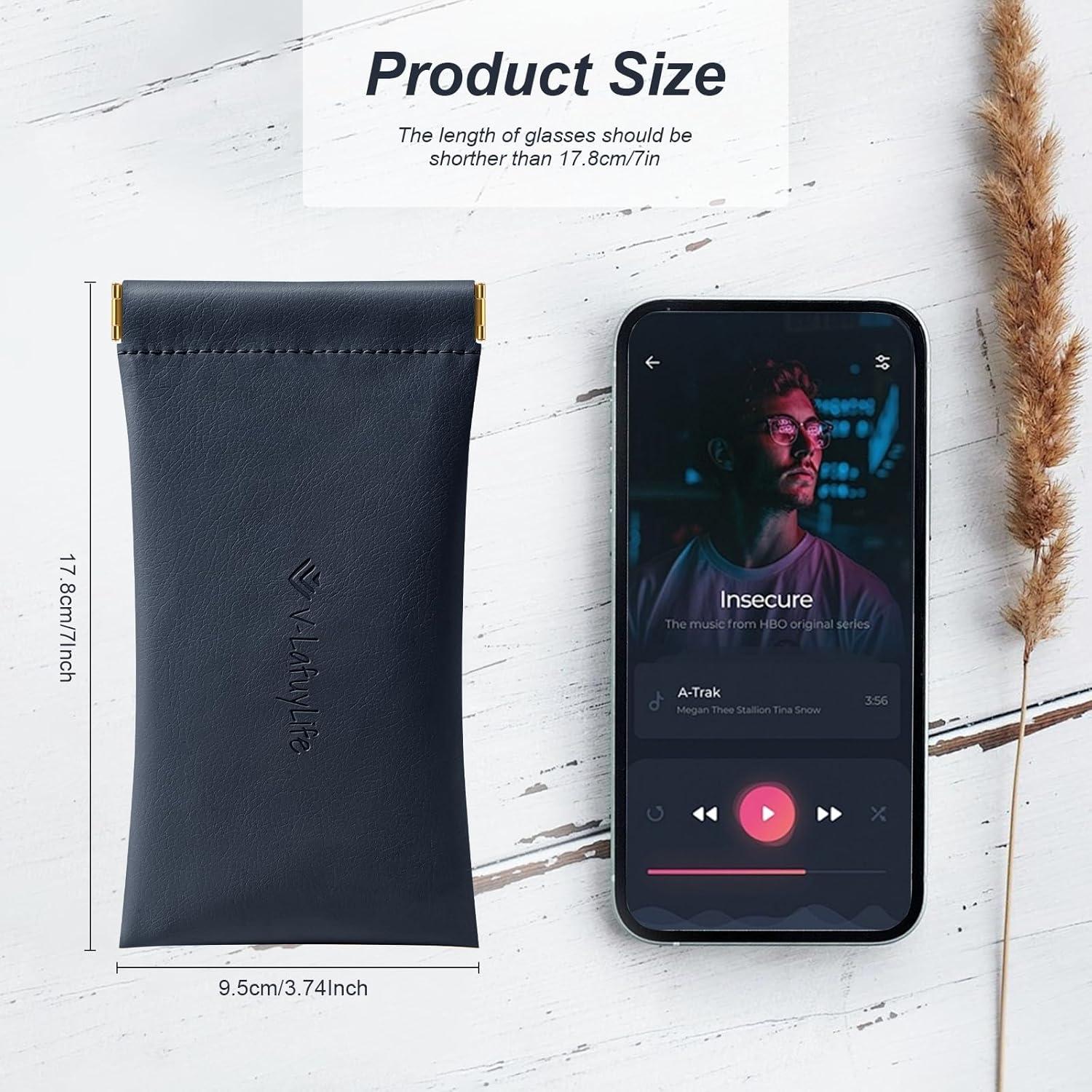 Estuche para Gafas Suave 2 Pack - Cuero PU Ligero