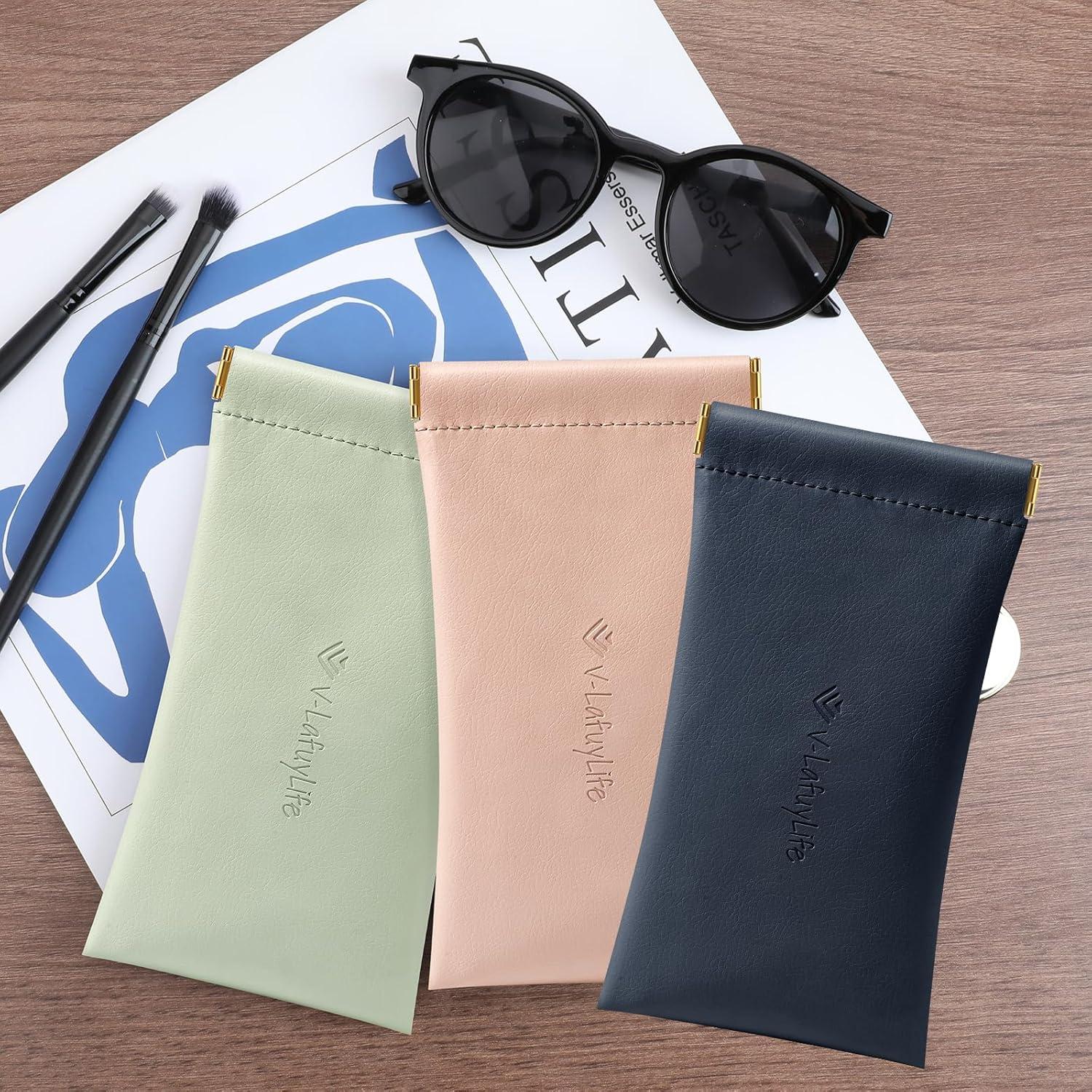 Estuche para Gafas Suave 2 Pack - Cuero PU Ligero