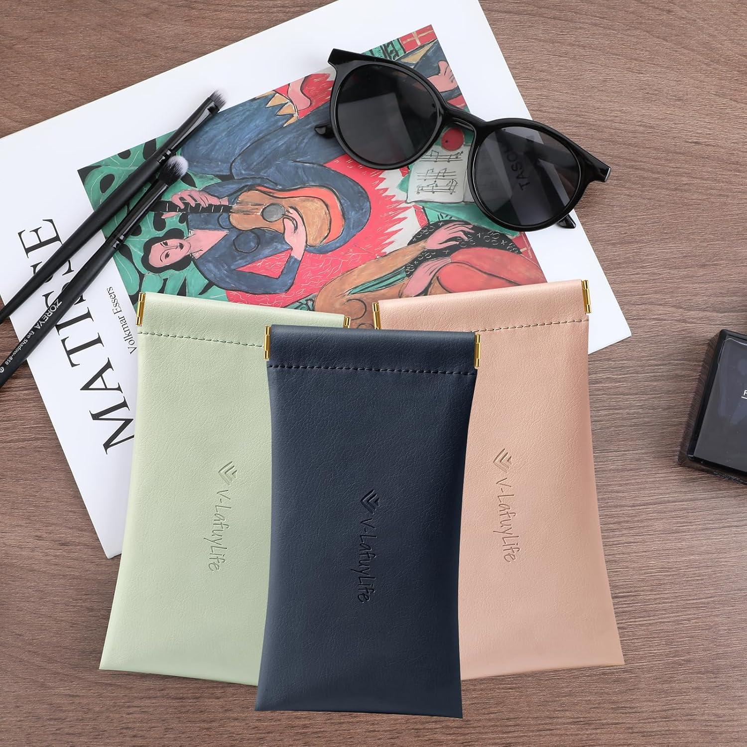 Estuche para Gafas Suave 2 Pack - Cuero PU Ligero