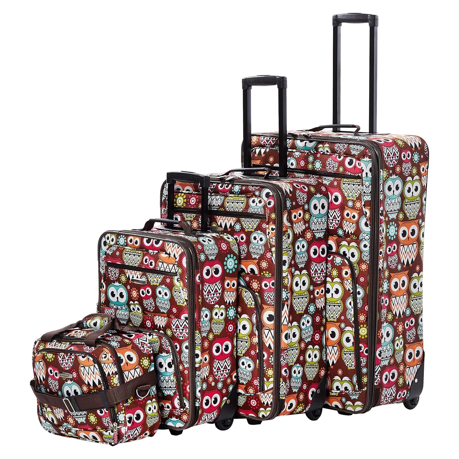 Juego de Equipaje Rockland Jungle Expandible 4 Piezas Búho