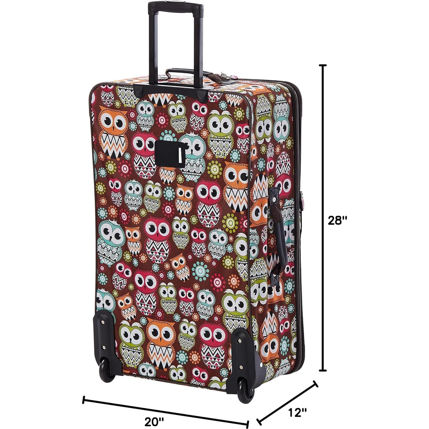 Juego de Equipaje Rockland Jungle Expandible 4 Piezas Búho