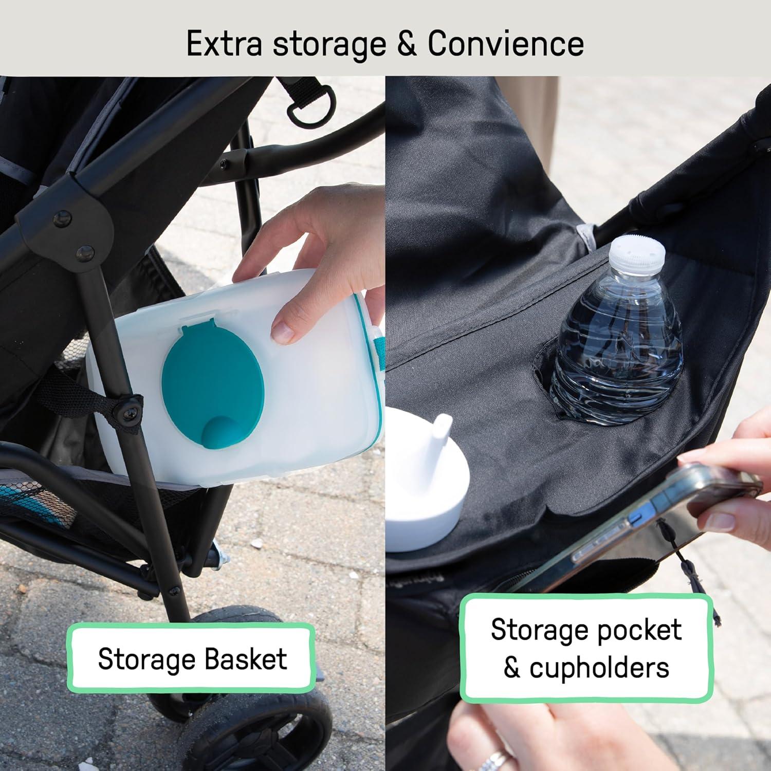 Carrito de Paseo Ingenuity 3Dmini - Ligero y Plegable, Gris