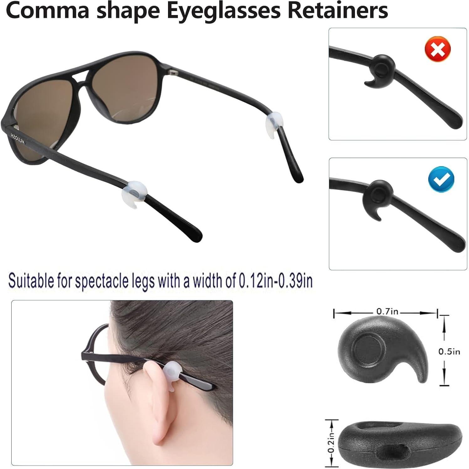 16 Pares de Soportes Antideslizantes para Gafas - K-202303