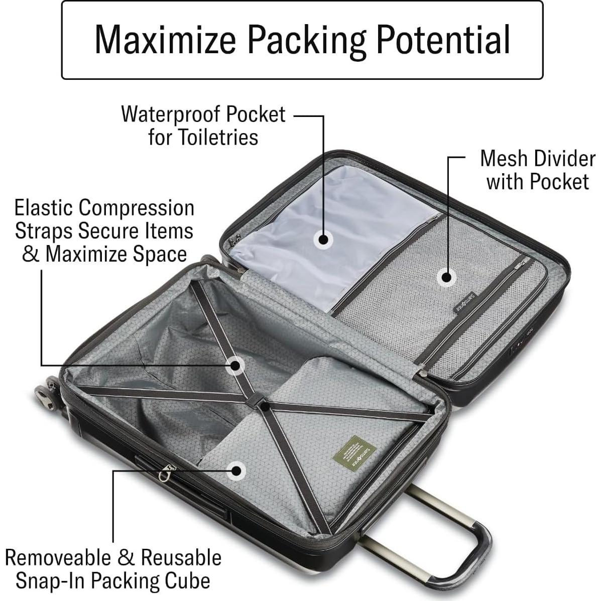Maleta Mediana Samsonite Octiv 24" Dura Expandible Púrpura