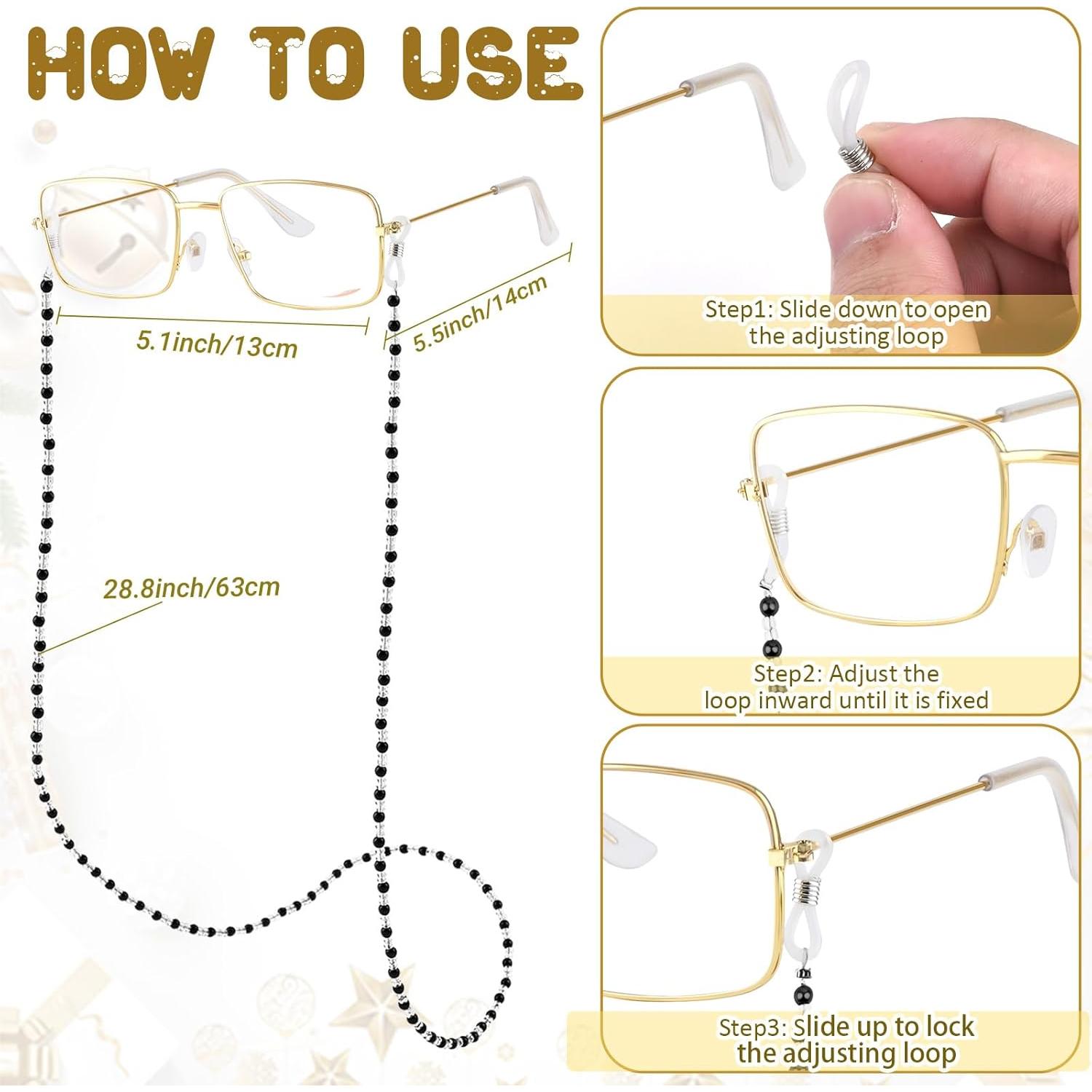 Disfraz de Anciana 5 Piezas Gafas Collar Pulsera