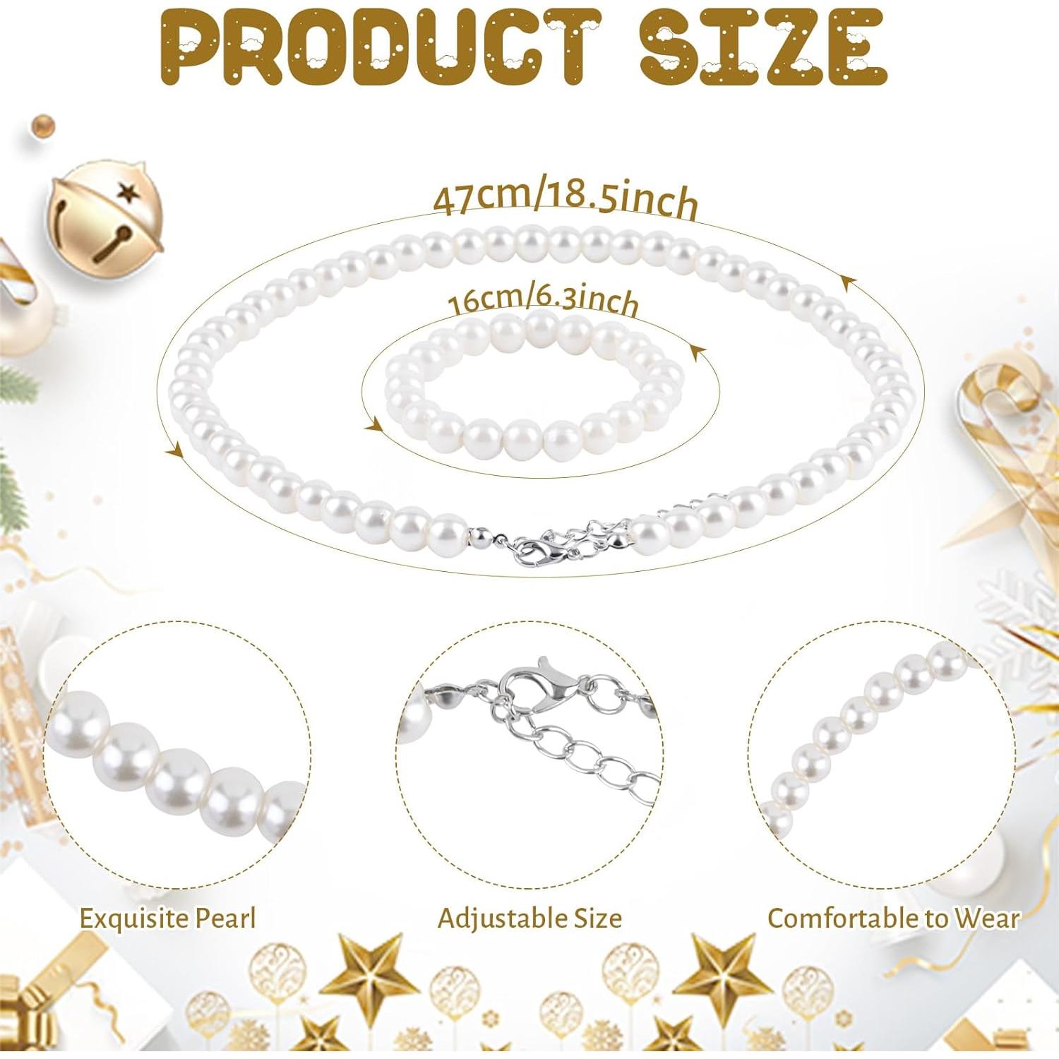 Disfraz de Anciana 5 Piezas Gafas Collar Pulsera