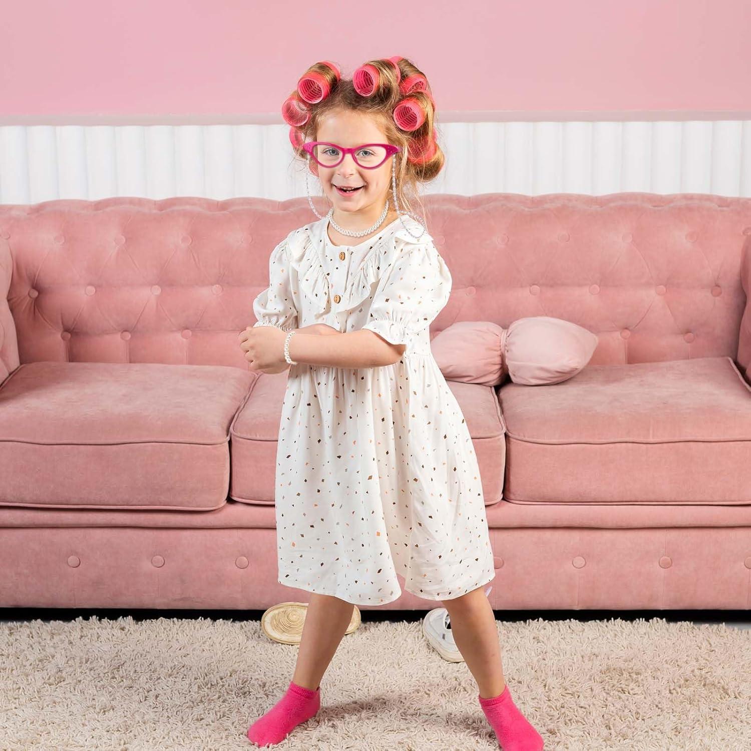 Disfraz de Anciana 5 Piezas con Gafas y Accesorios