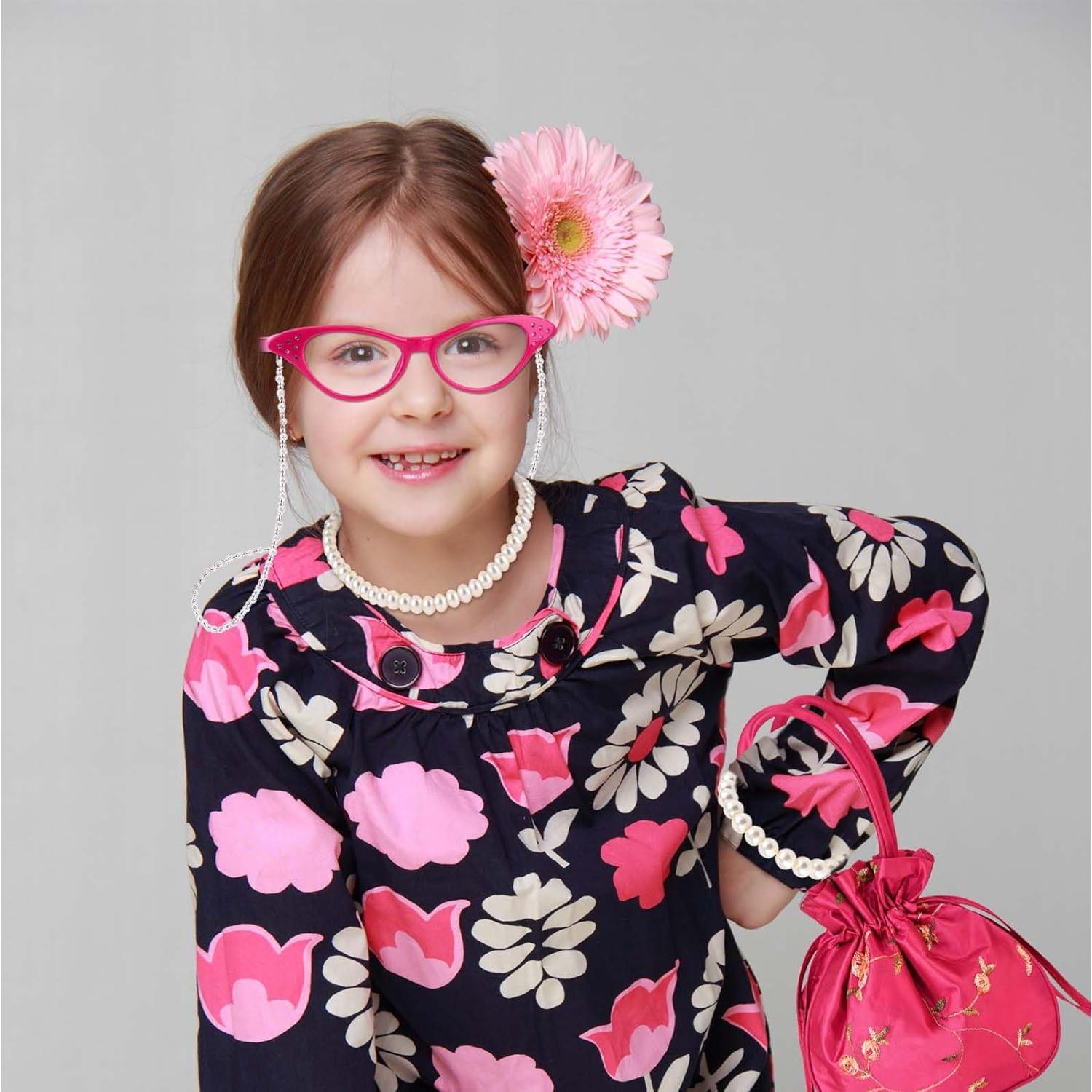 Disfraz de Anciana 5 Piezas con Gafas y Accesorios