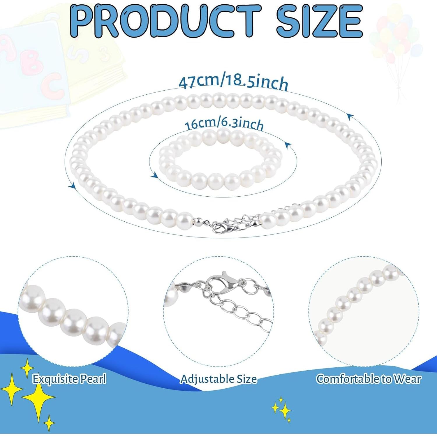 Disfraz de Anciana 5 Piezas Gafas Collar Pulsera