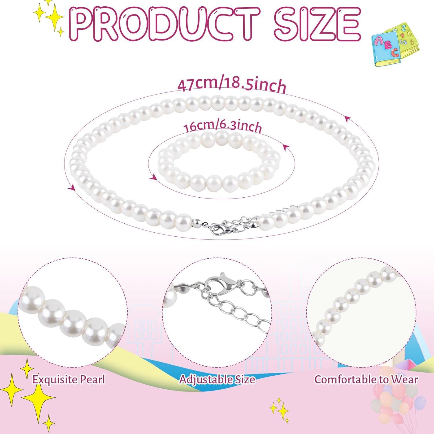 Disfraz de Anciana 5 PZS Gafas Collar Pulsera para Mujeres