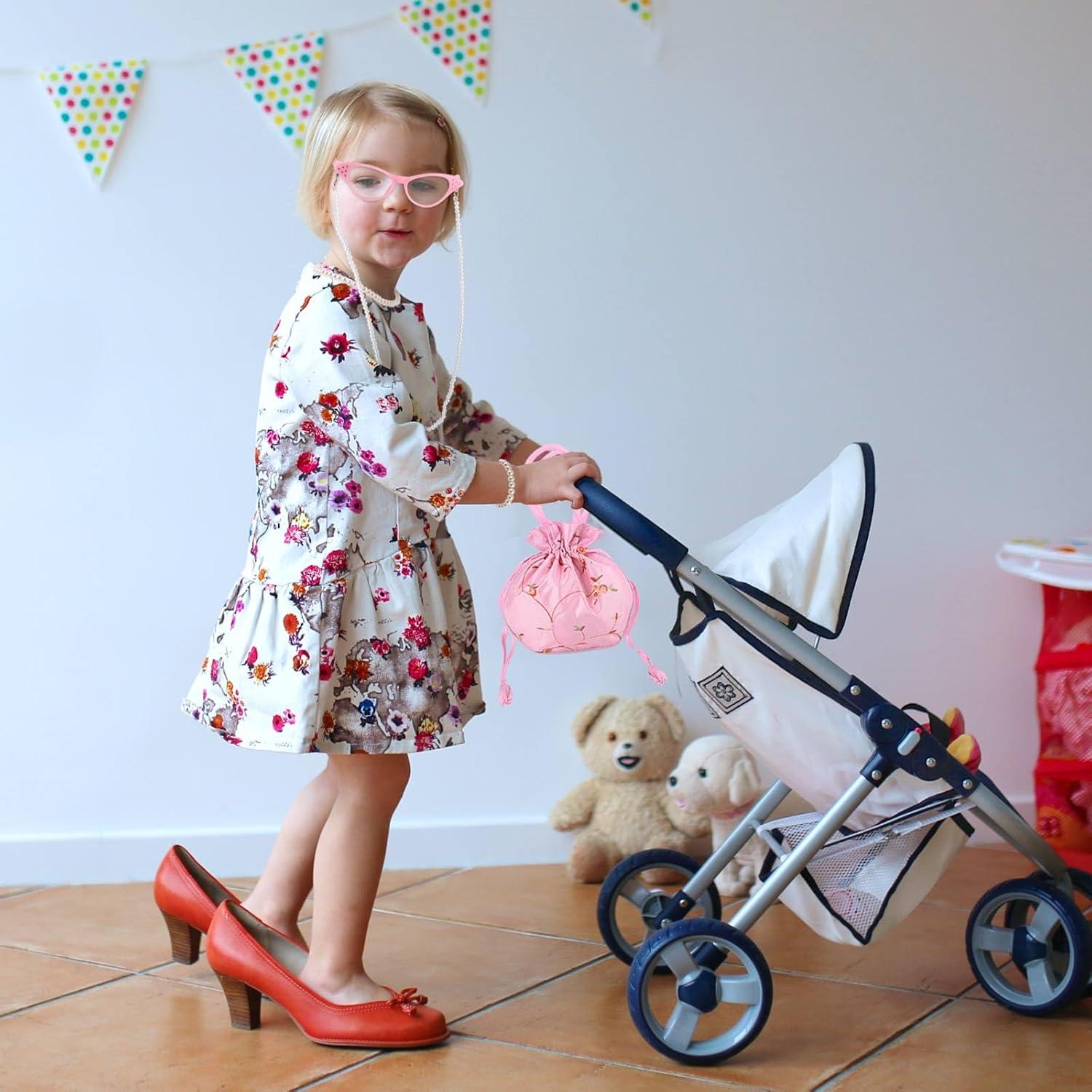 Disfraz de Anciana 5 PZS Gafas Collar Pulsera para Mujeres