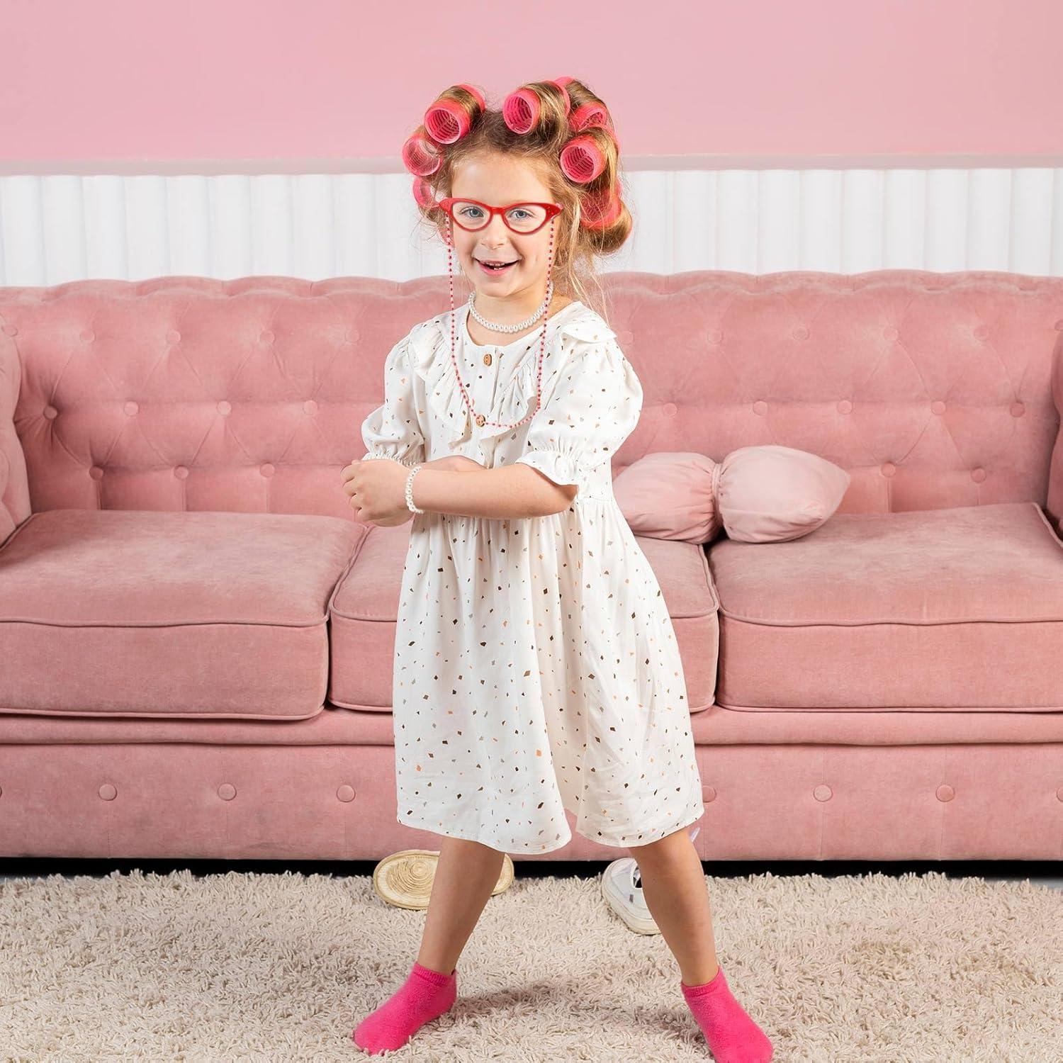 Disfraz de anciana 5 piezas con gafas y accesorios