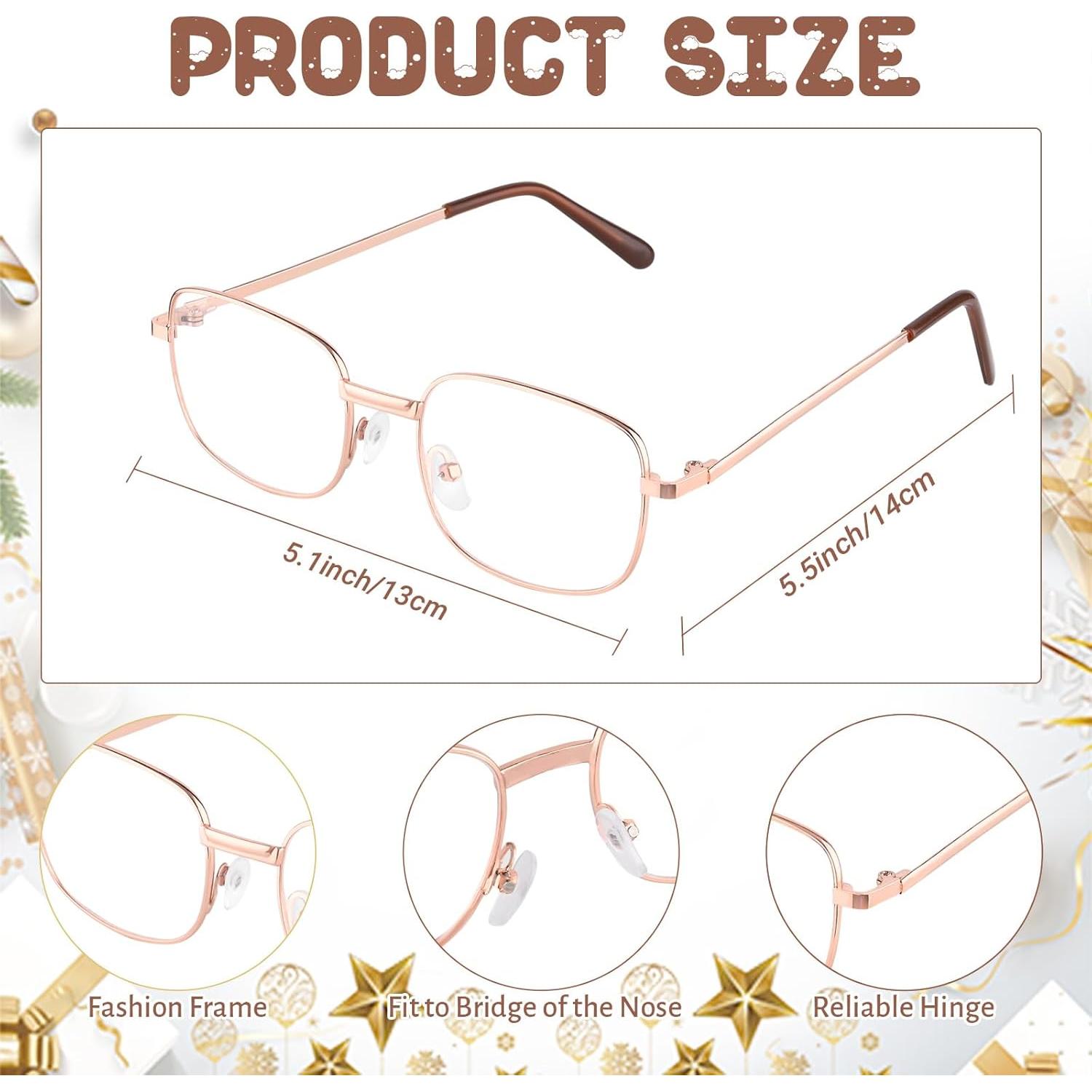 Disfraz de Anciana 5 PZS Gafas Collar Pulsera para Mujeres