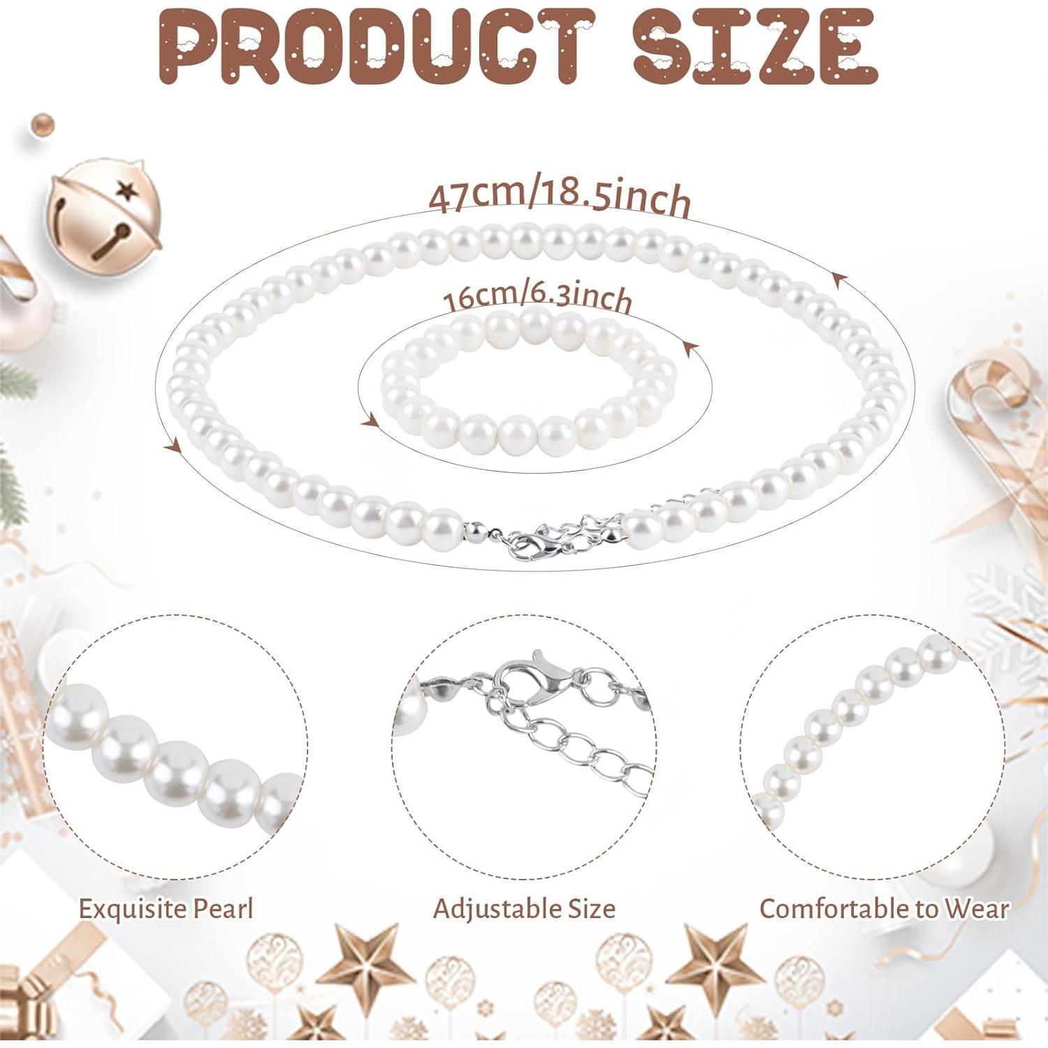 Disfraz de Anciana 5 PZS Gafas Collar Pulsera para Mujeres