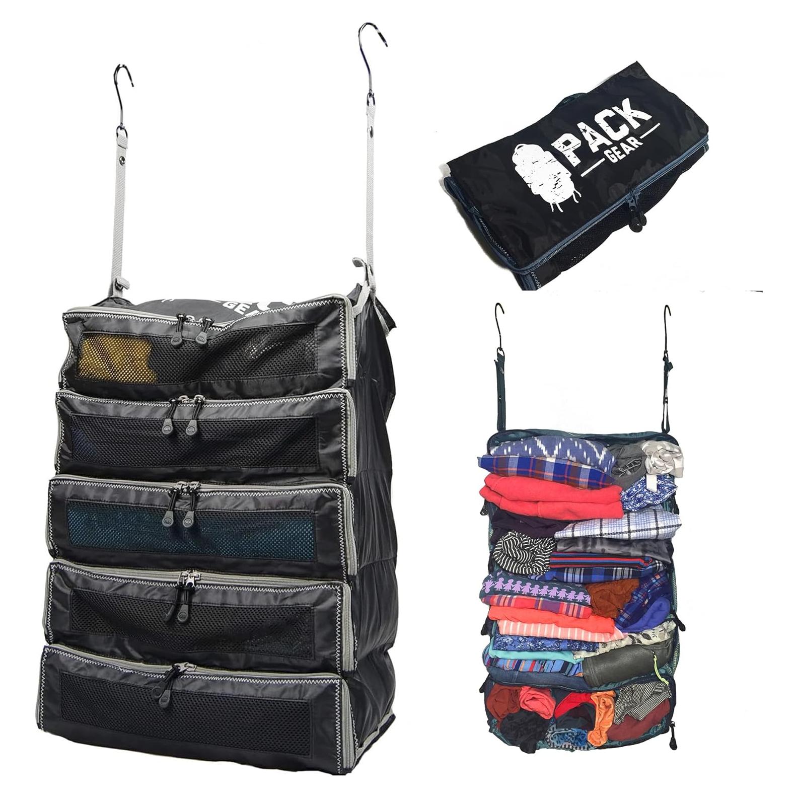 Organizador de Maleta Colgante Pack Gear XL Negro - 42x24x58 cm