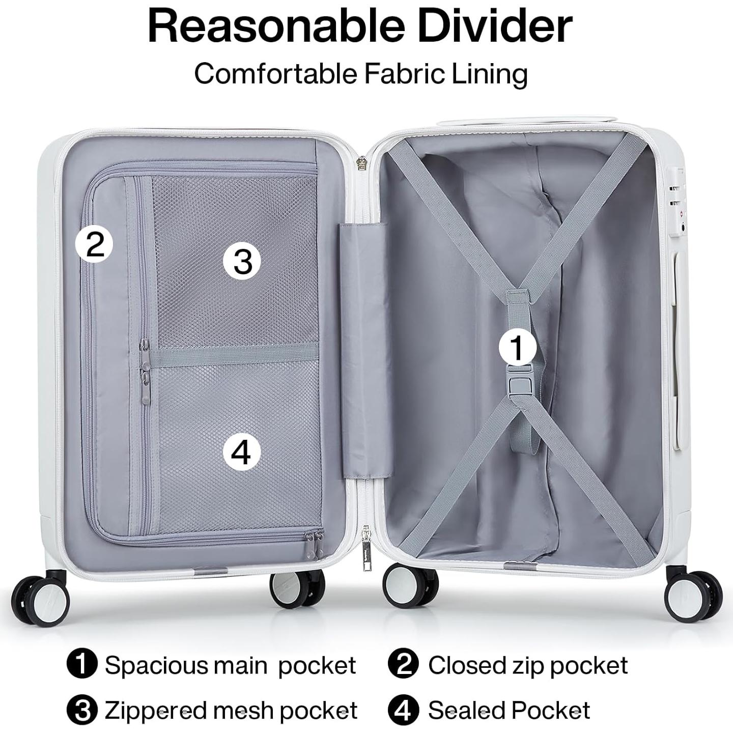 Maleta de Mano Hanke 20 Pulgadas 37L Aprobada por Aerolíneas