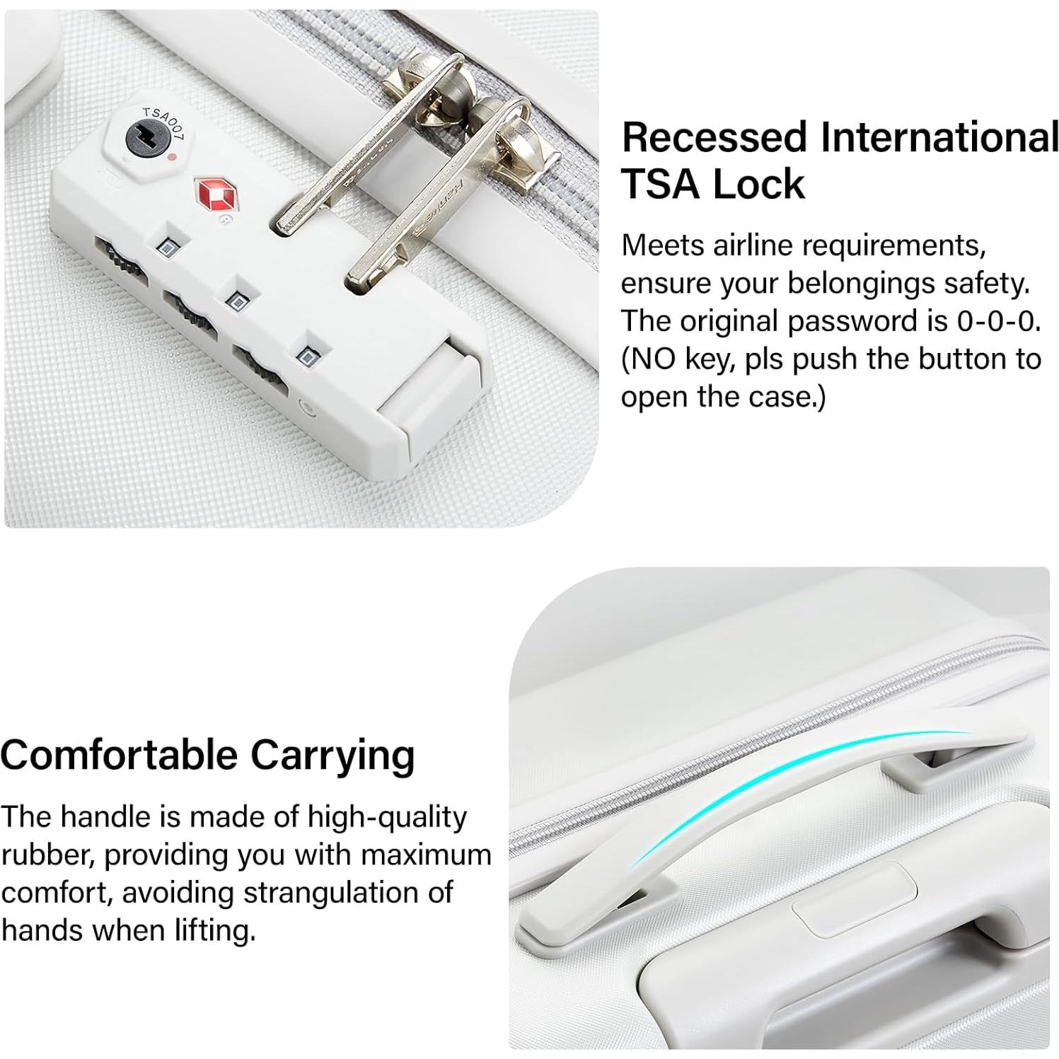 Maleta de Mano Hanke 20 Pulgadas 37L Aprobada por Aerolíneas