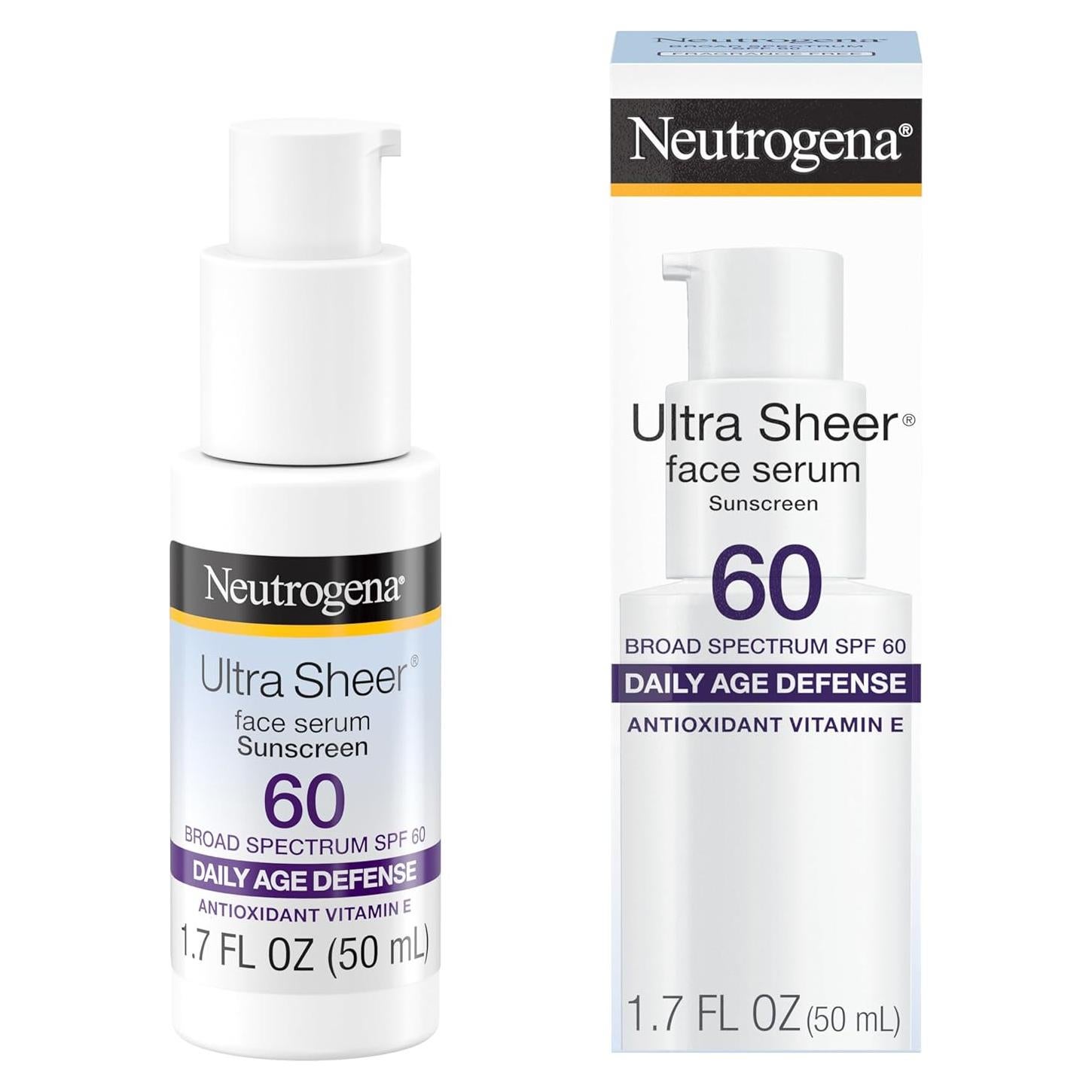 Suero Facial Hidratante Neutrogena SPF 60 con Vitamina E