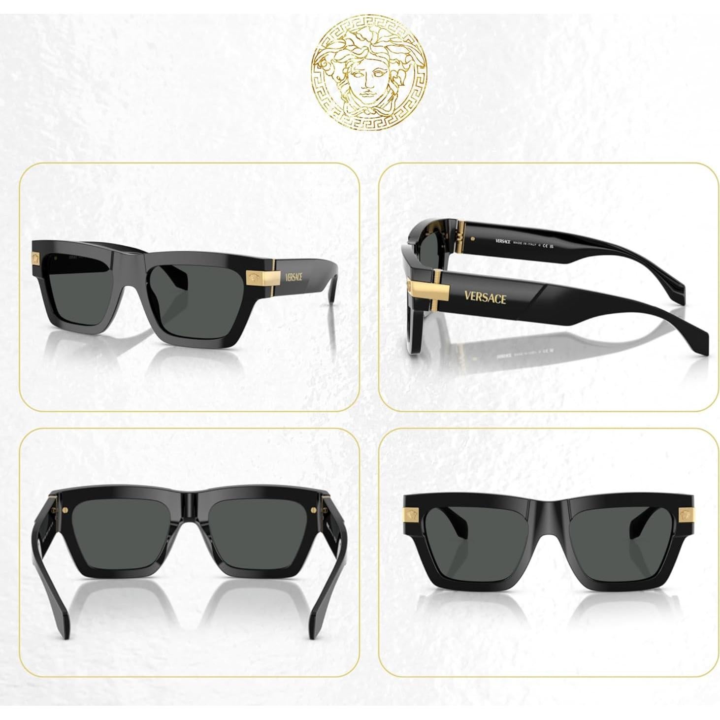 Gafas de sol rectangulares Versace VE4464 para hombres con kit