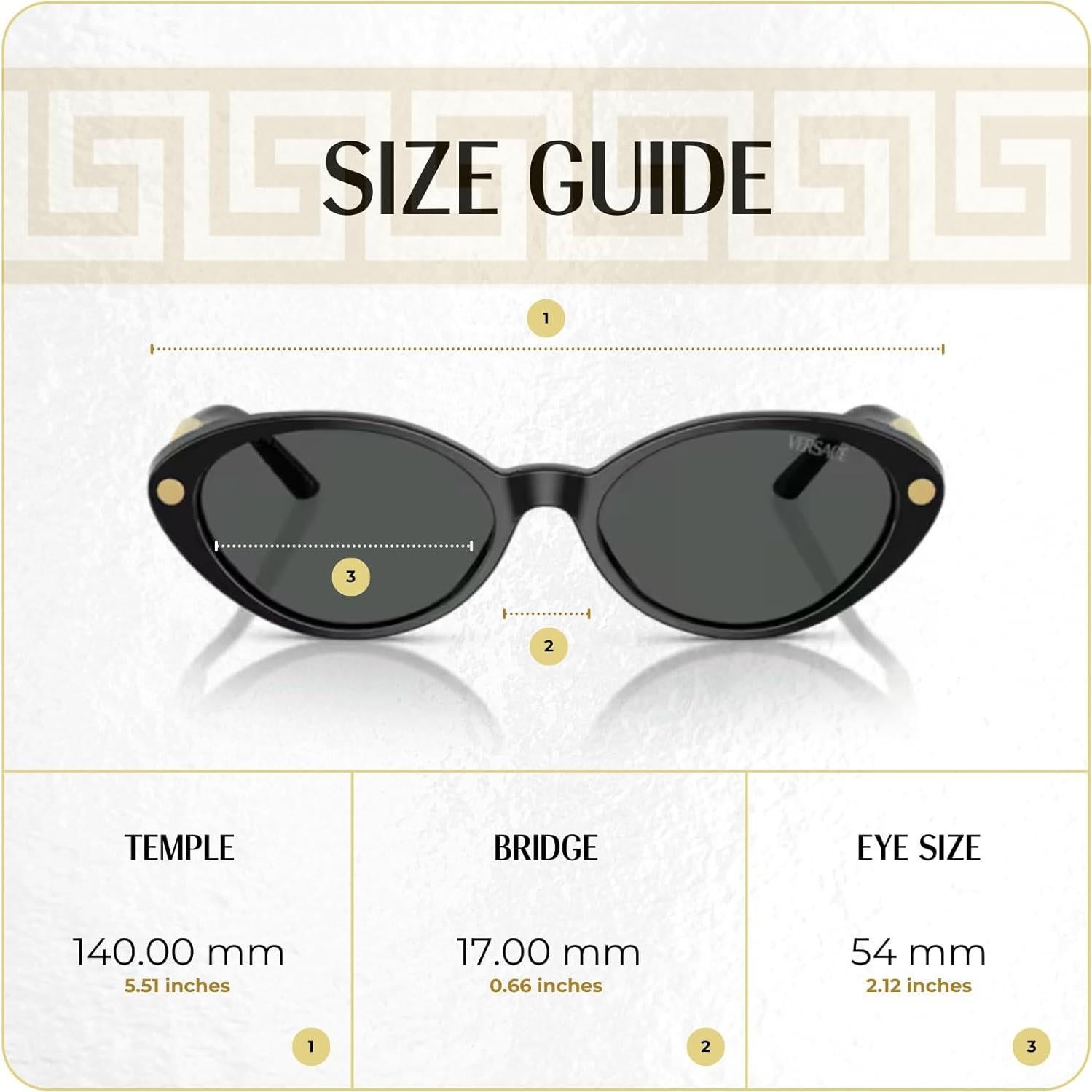 Gafas de sol ovaladas Versace VE4469 para mujeres - 54mm